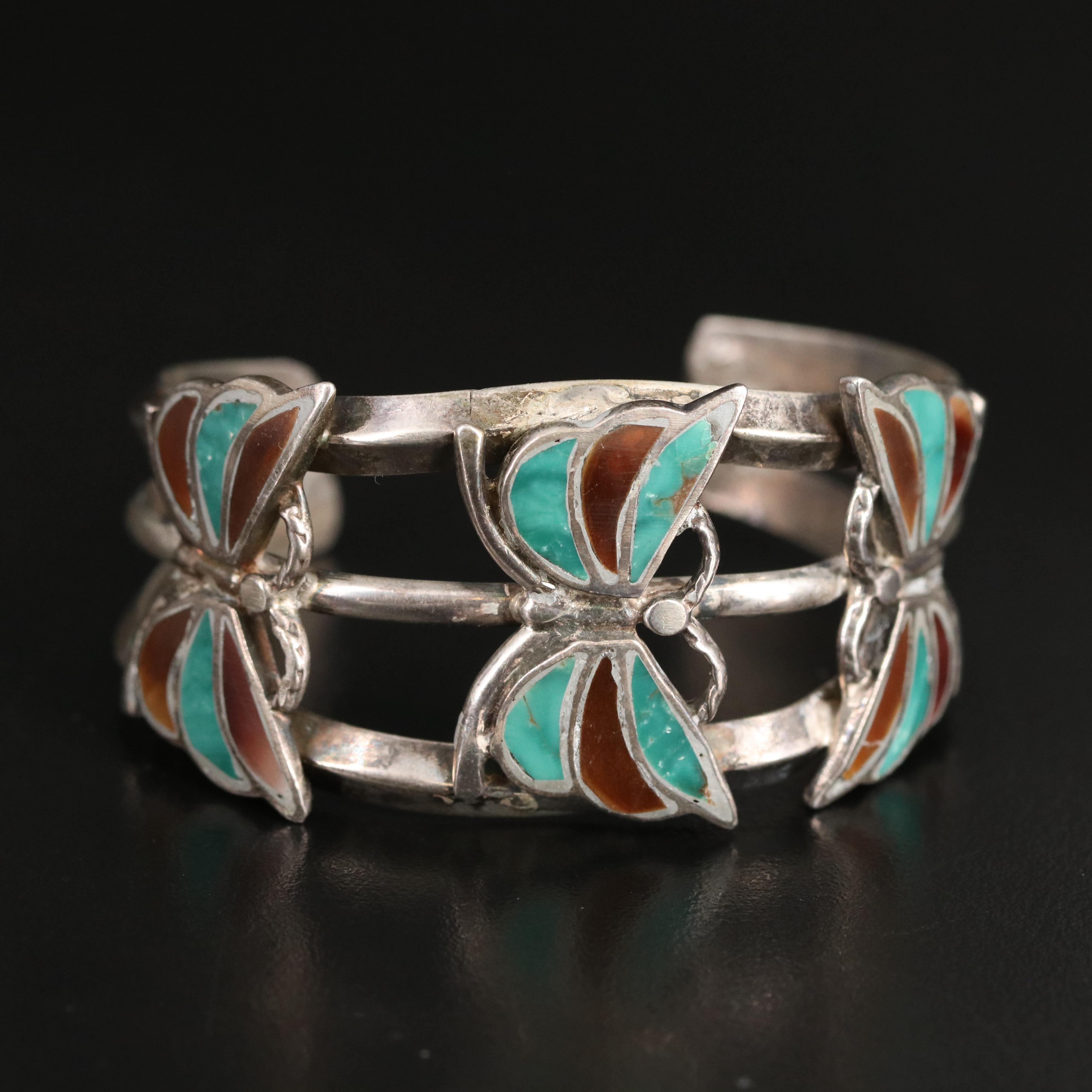 Franklin Tahe Navajo Diné Stampwork Cuff Featured with Bracelets and Ring