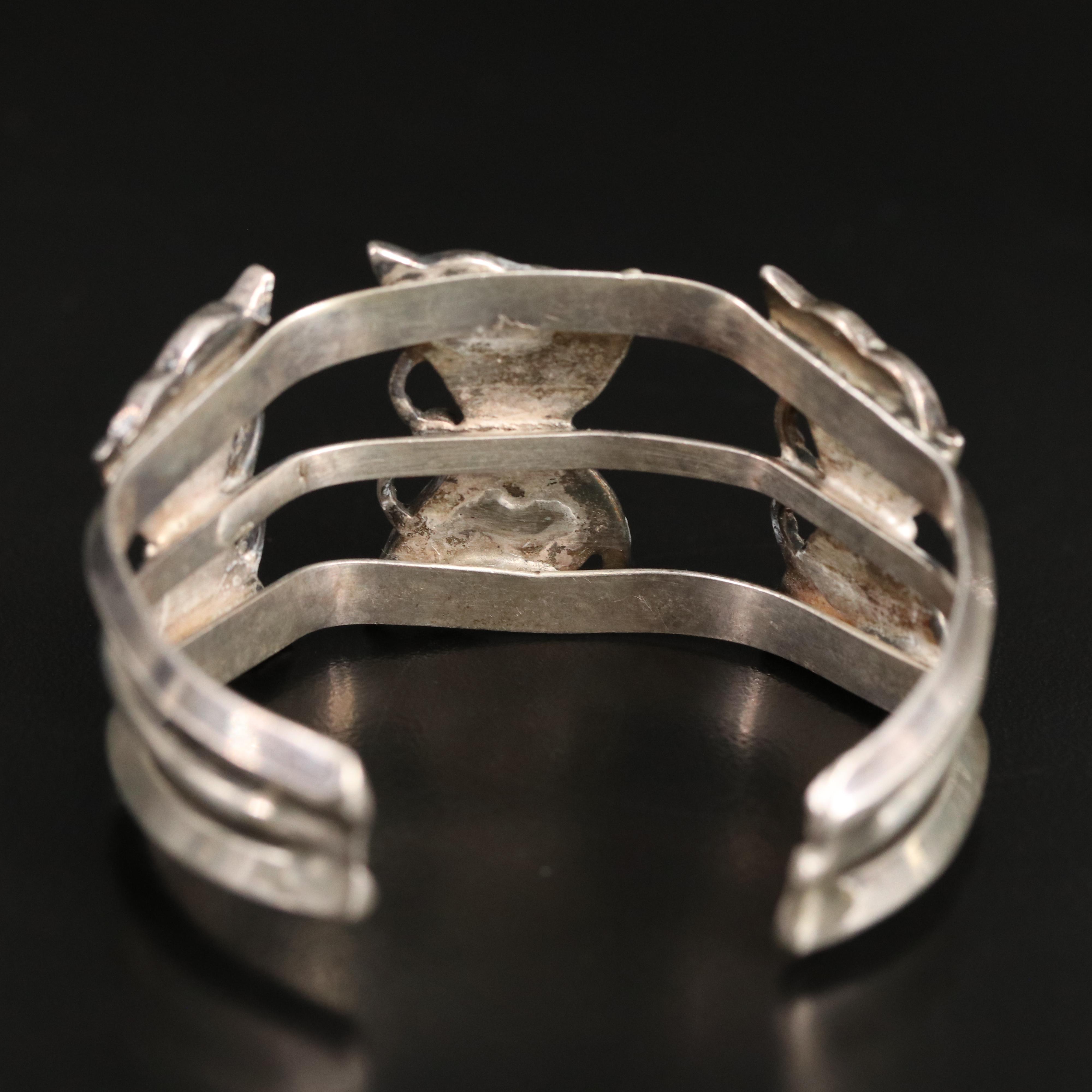 Franklin Tahe Navajo Diné Stampwork Cuff Featured with Bracelets and Ring