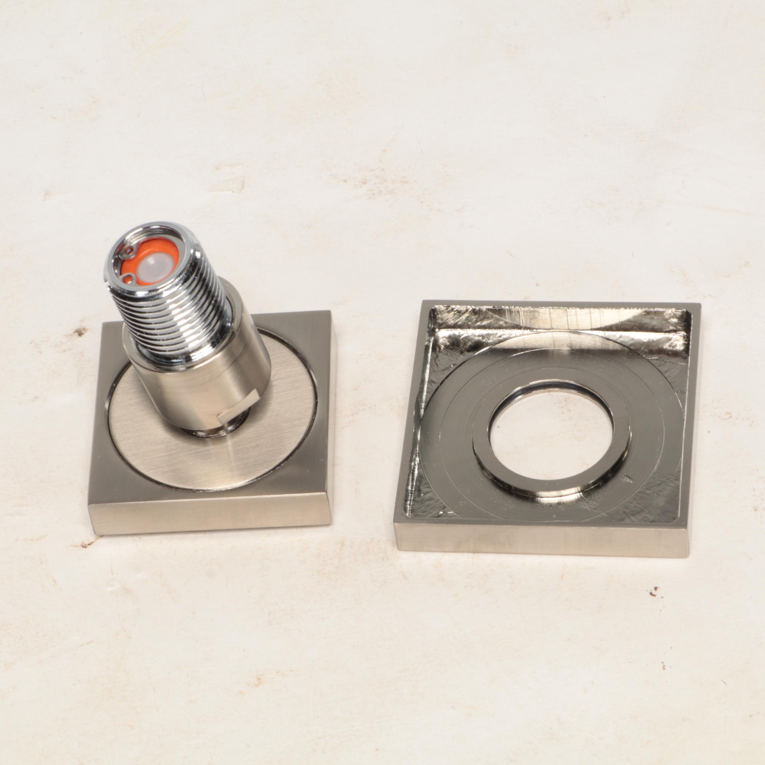 12" Rainfall Showerhead With OD Shower Riser Support and Swivel Body Spray