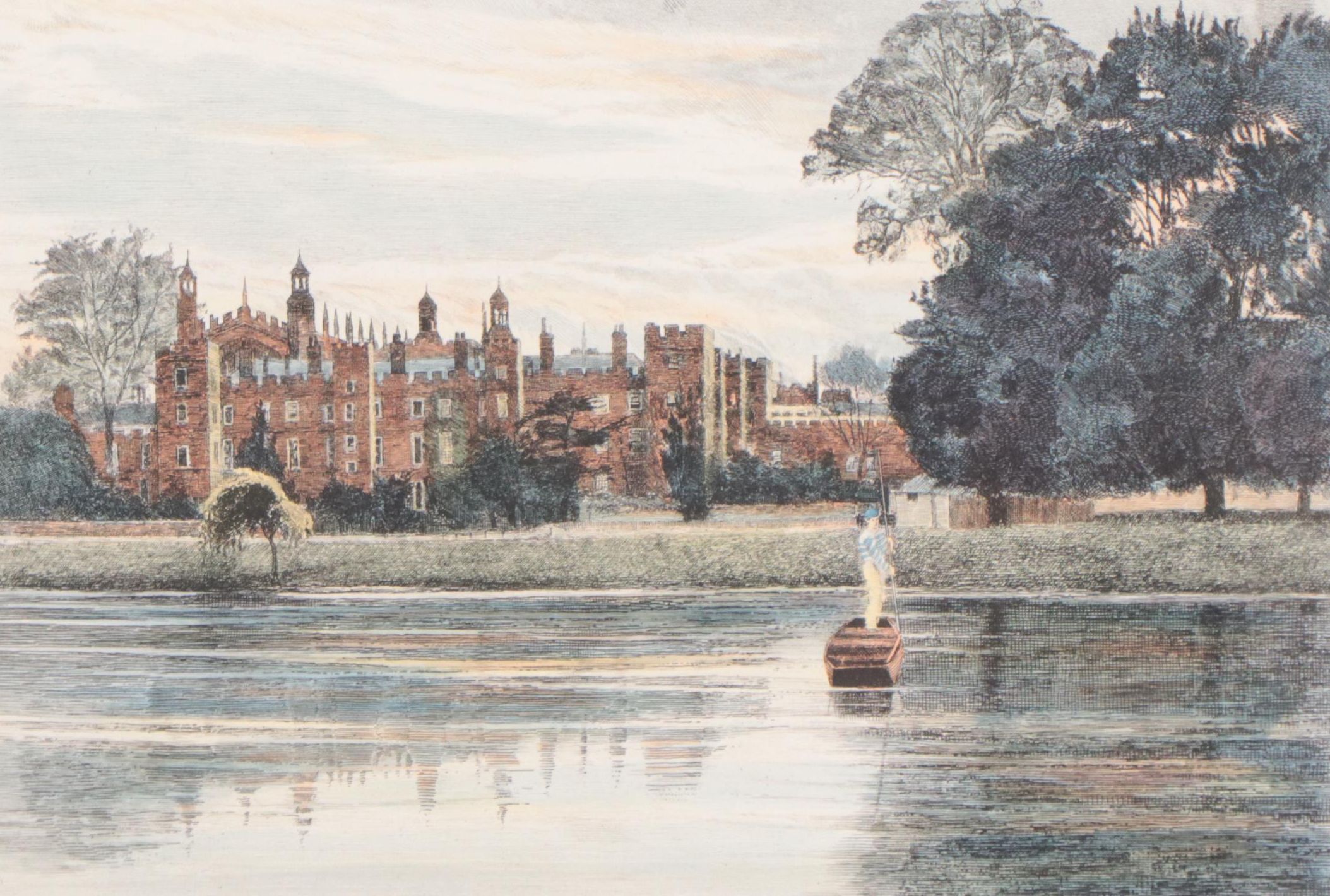 Fred Miller Hand-Colored Etching "Floreat Etona"