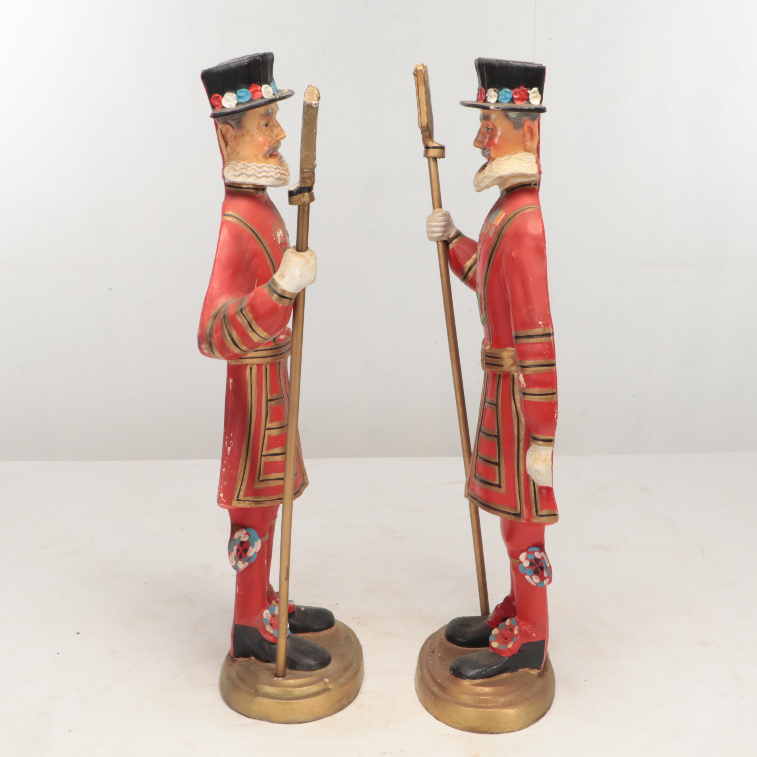 Painted Plaster Beefeater Gin Store Displays Figurines