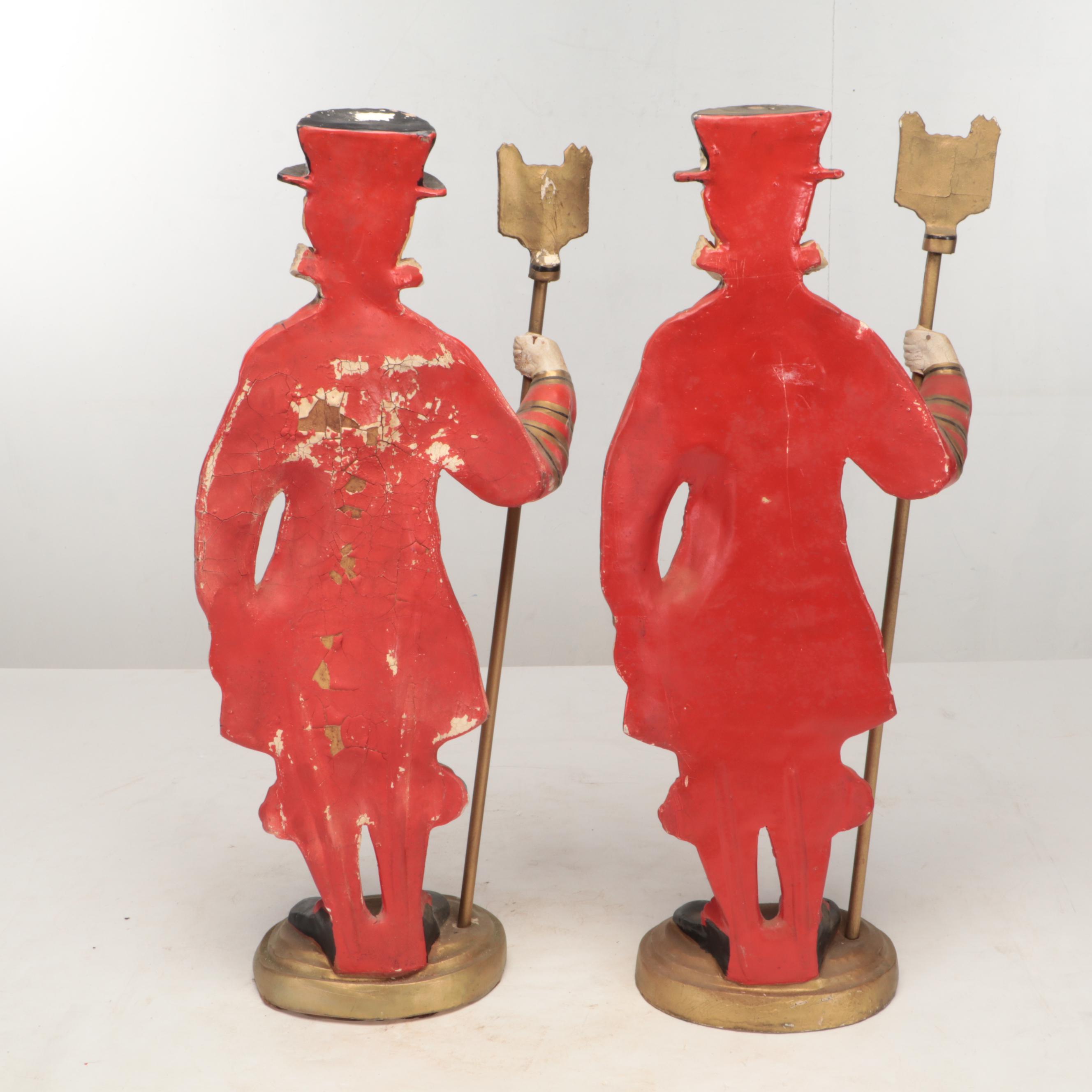 Painted Plaster Beefeater Gin Store Displays Figurines