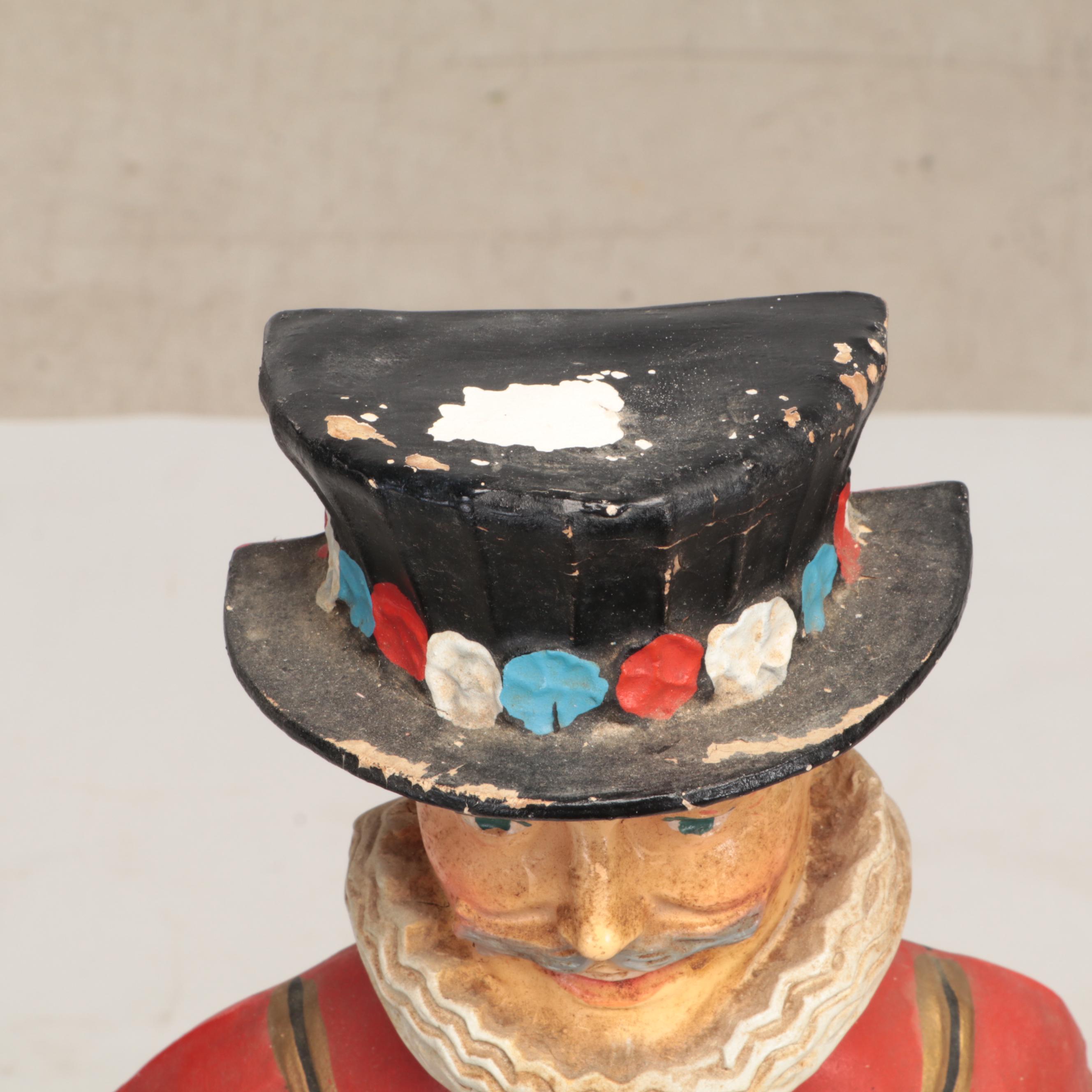 Painted Plaster Beefeater Gin Store Displays Figurines