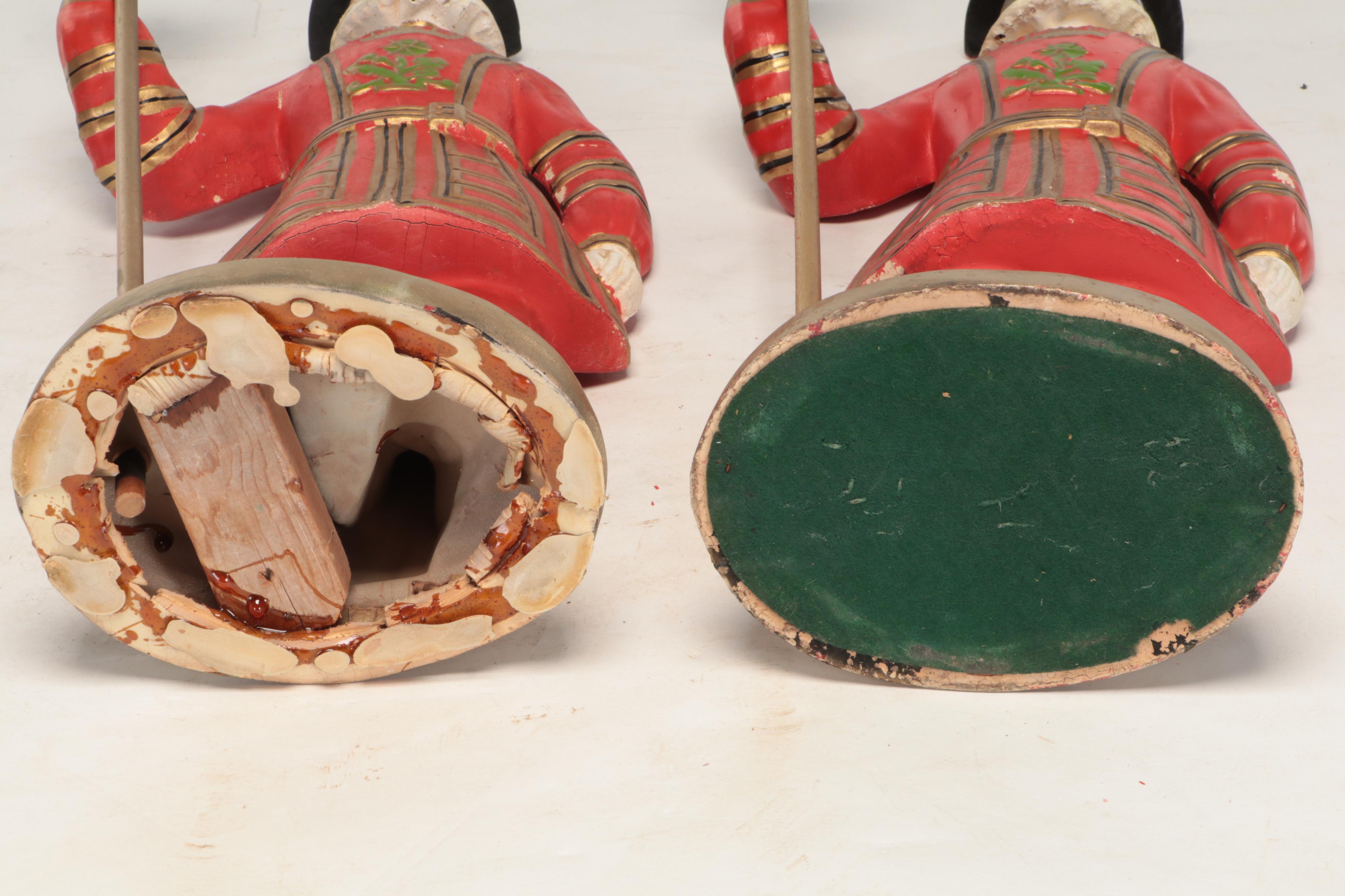 Painted Plaster Beefeater Gin Store Displays Figurines