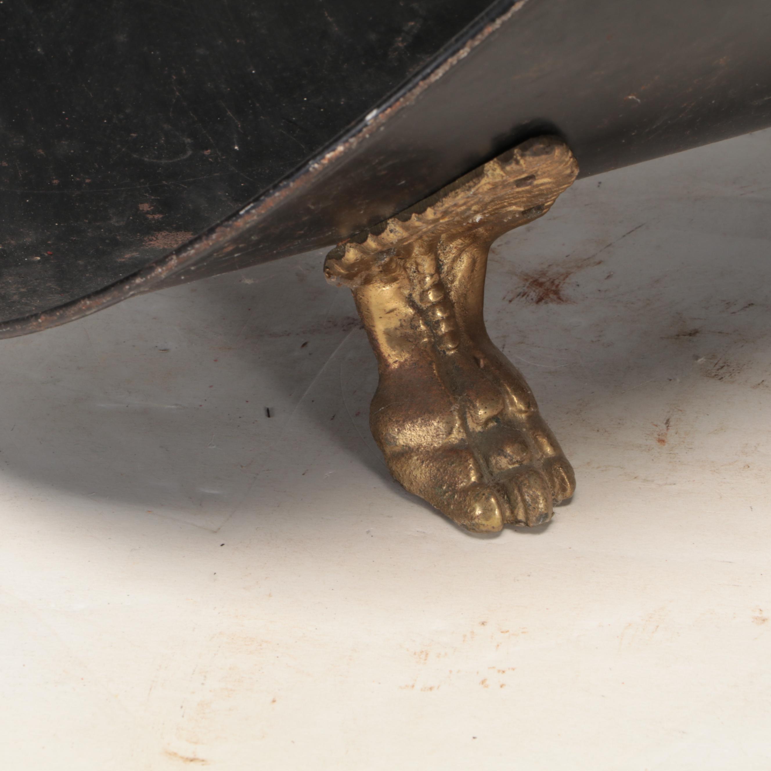 Cast Iron Fireplace Tool Set with Metal and Brass Log Holder