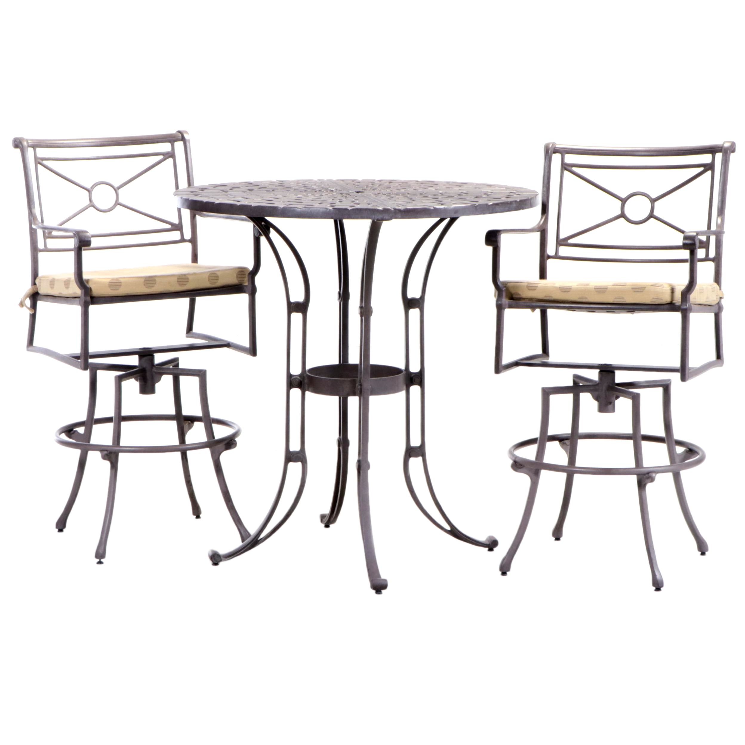 Cast Aluminum Bar Height Patio Dining Set