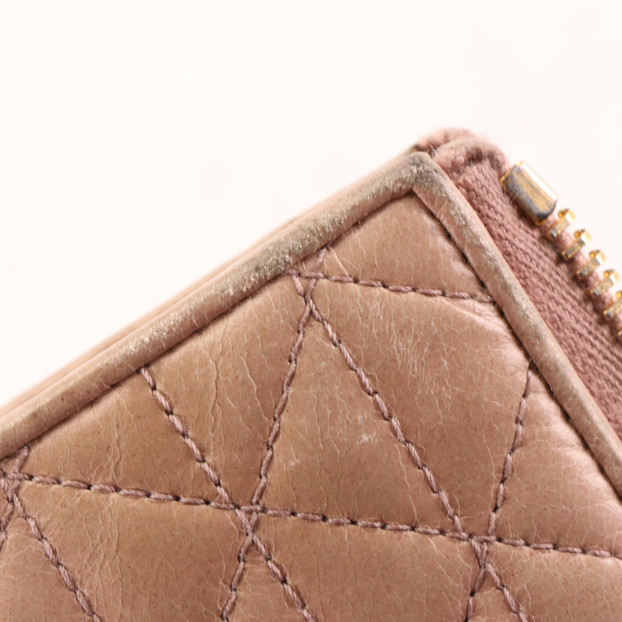 Prada Quilted Leather Zip-Around Wallet