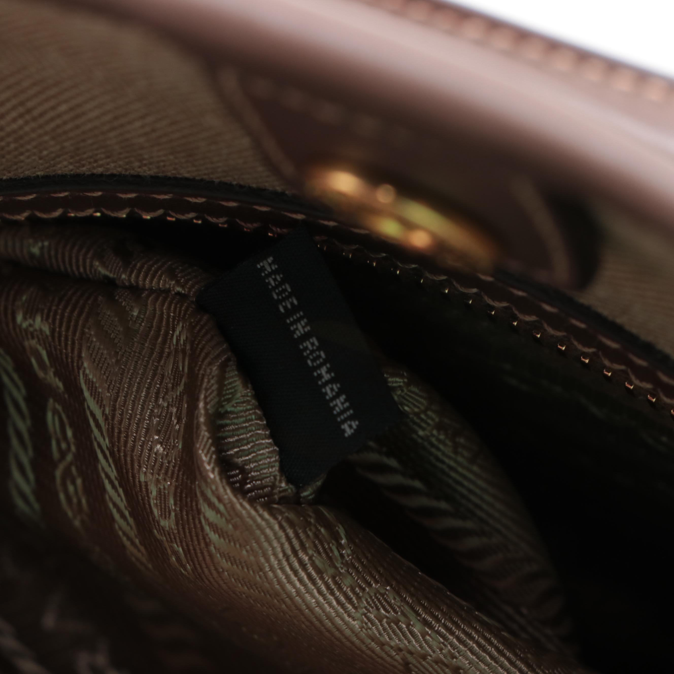 Prada Canapa Canvas and Leather Two-Way Bag