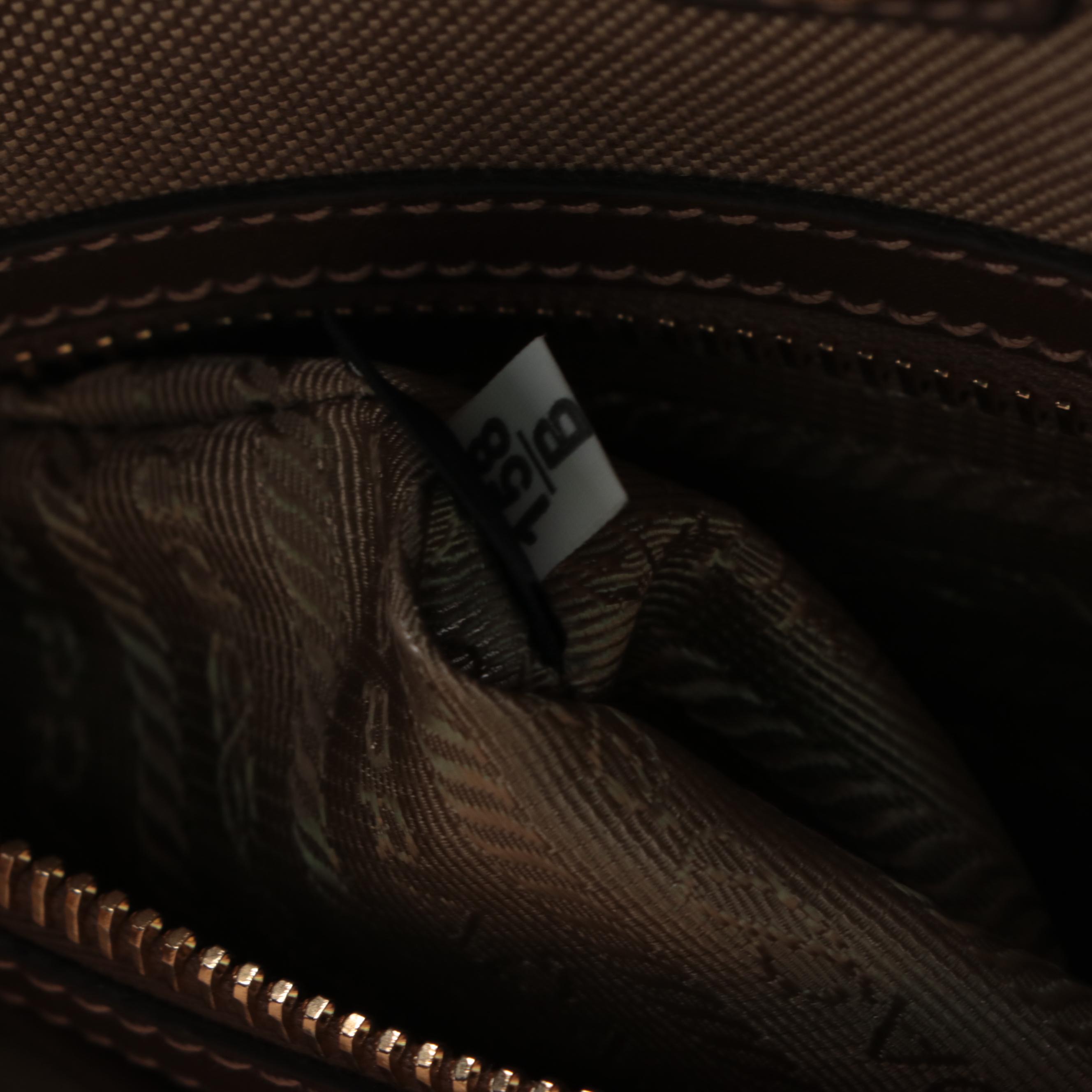 Prada Canapa Canvas and Leather Two-Way Bag