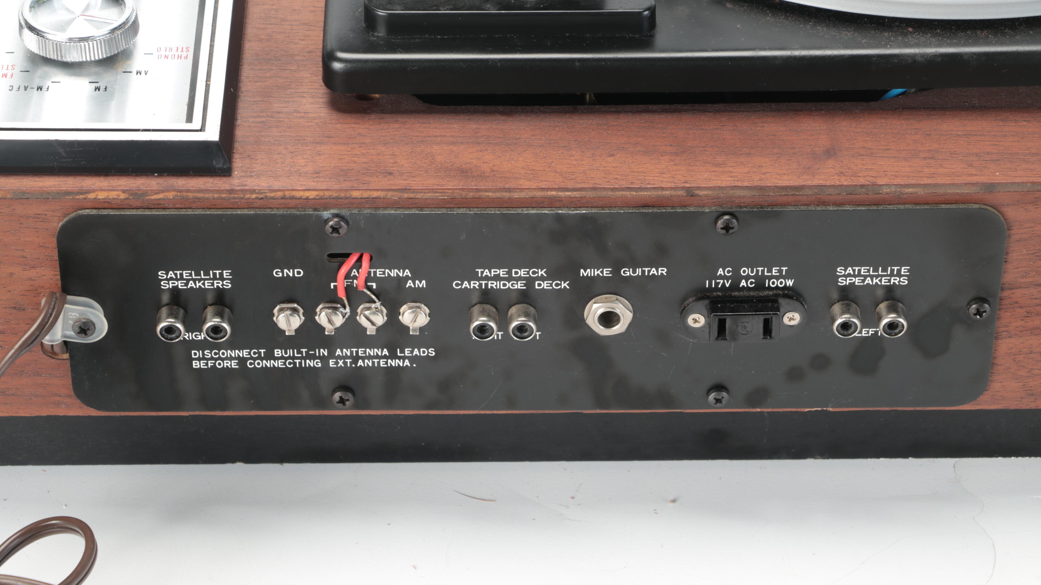 Decca Stereophonic Radio and Garrard Combination Record Player With Loudspeakers