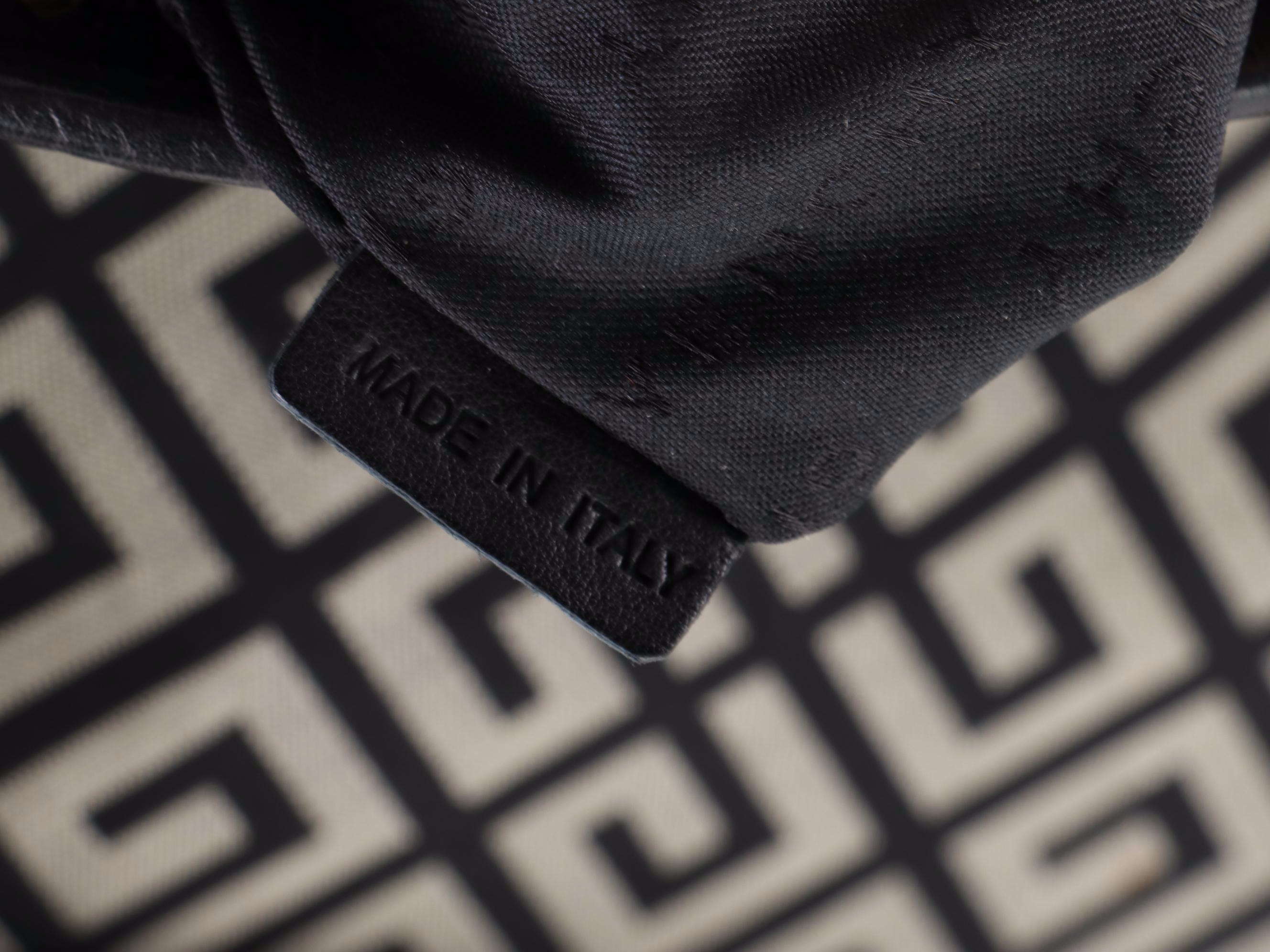 Givenchy Buckle Strap Shoulder Bag in Logo Jacquard Canvas and Leather