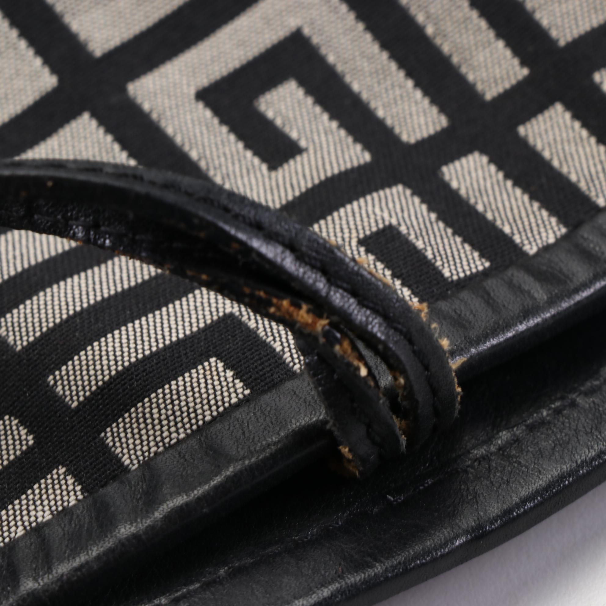 Givenchy Buckle Strap Shoulder Bag in Logo Jacquard Canvas and Leather