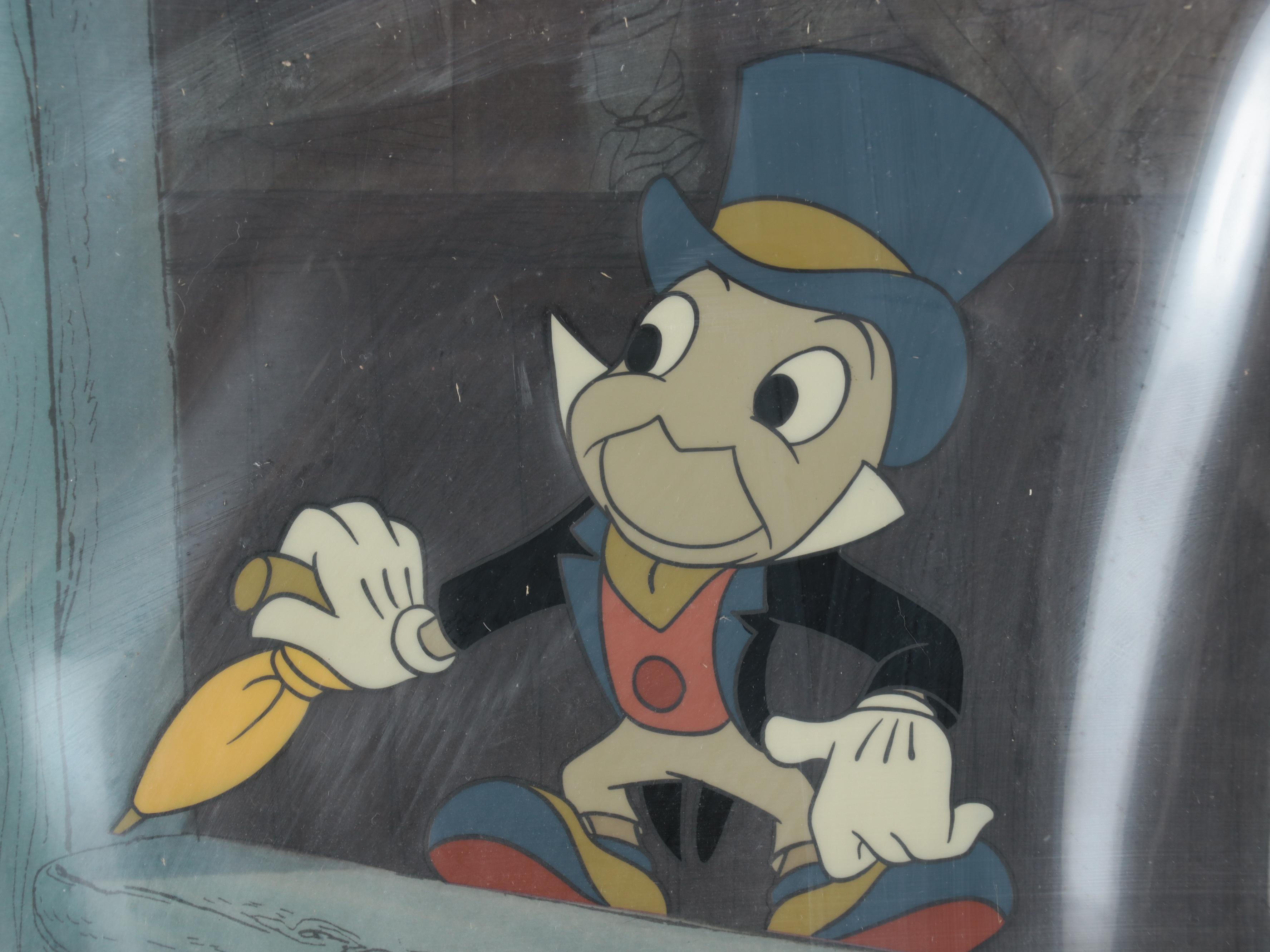 Disney Jiminy Cricket Production Cel, Circa 1960
