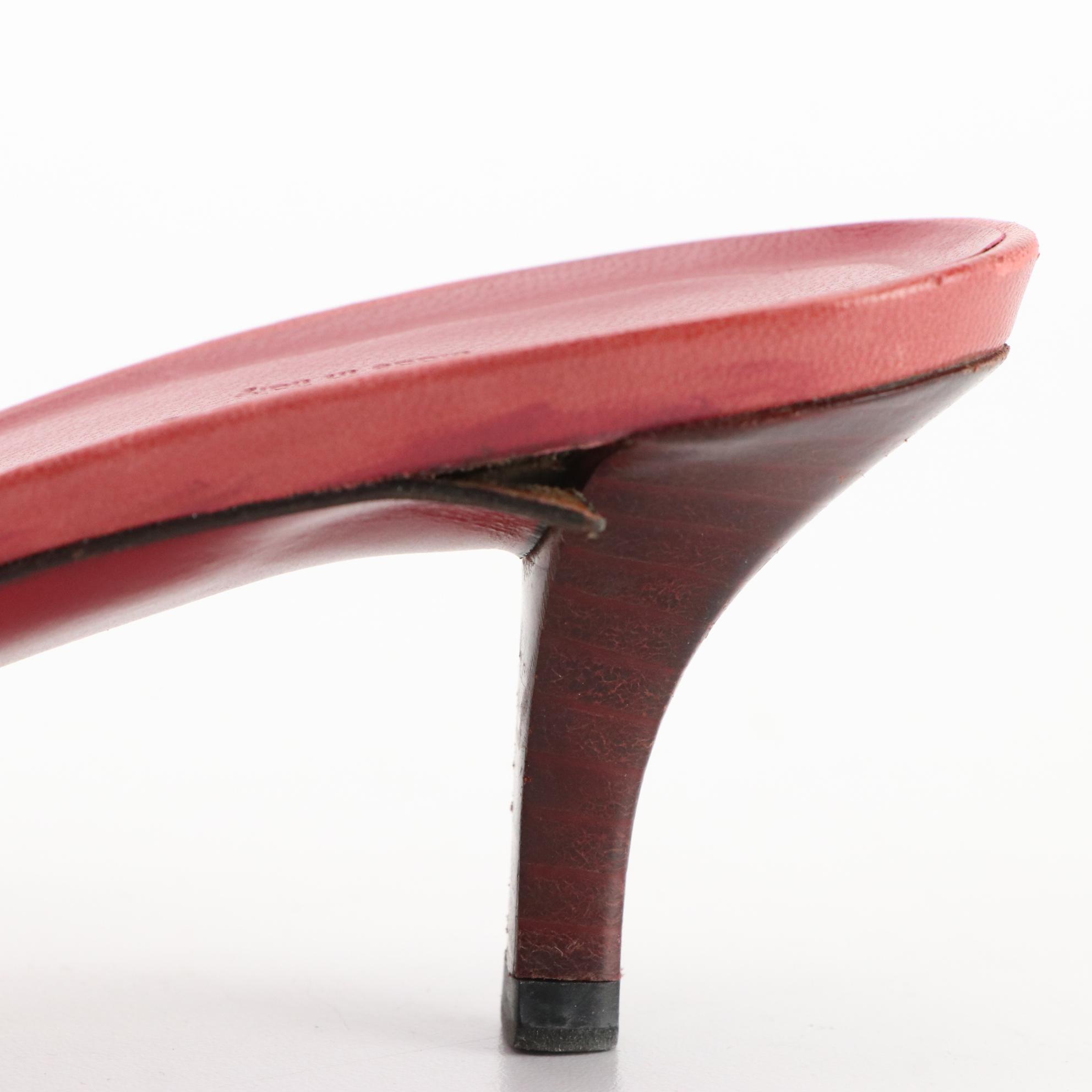 Gucci Criss Cross Mules in Pink Leather with Interlocking GG Charms