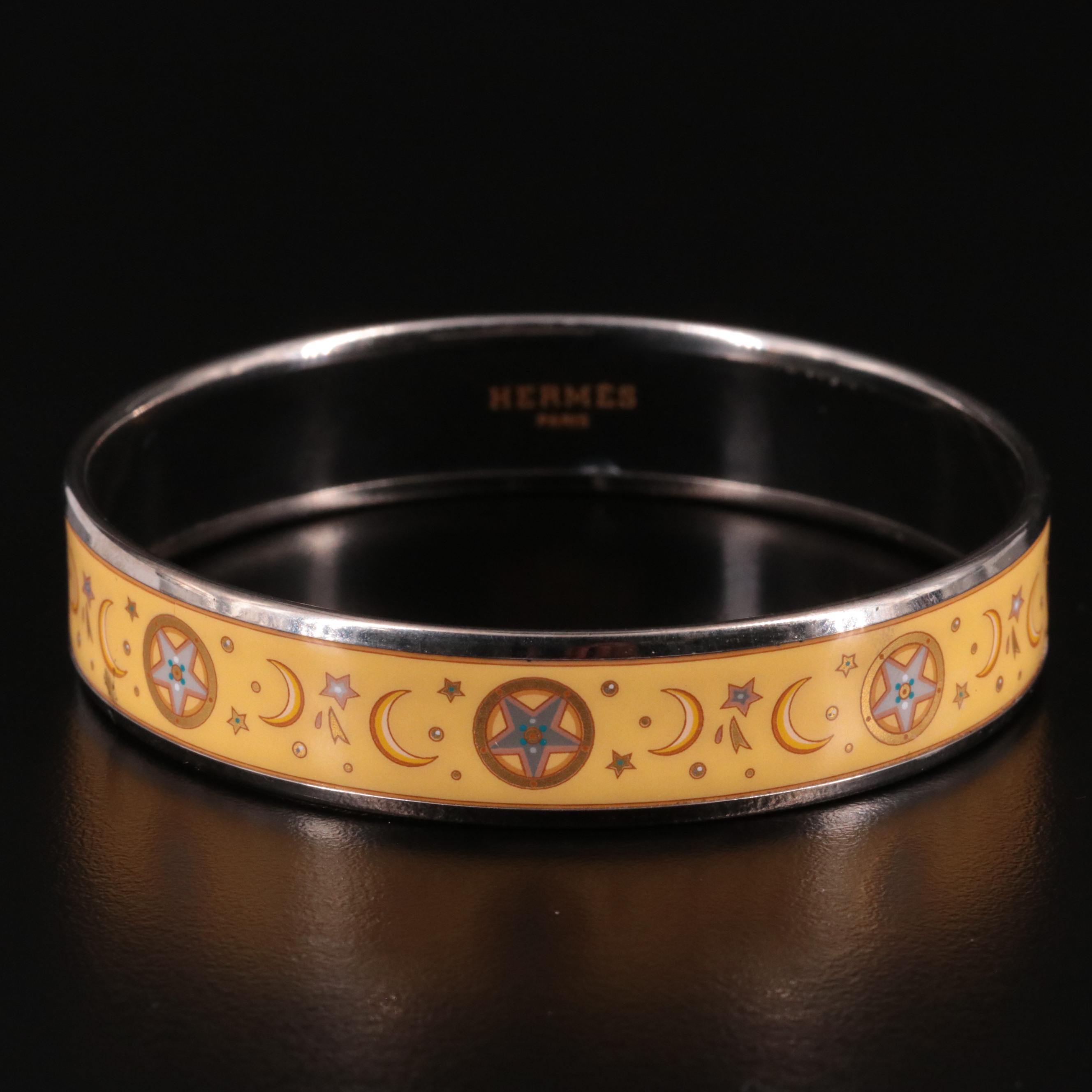 Hermès "Moon and Stars" Enamel Bangle