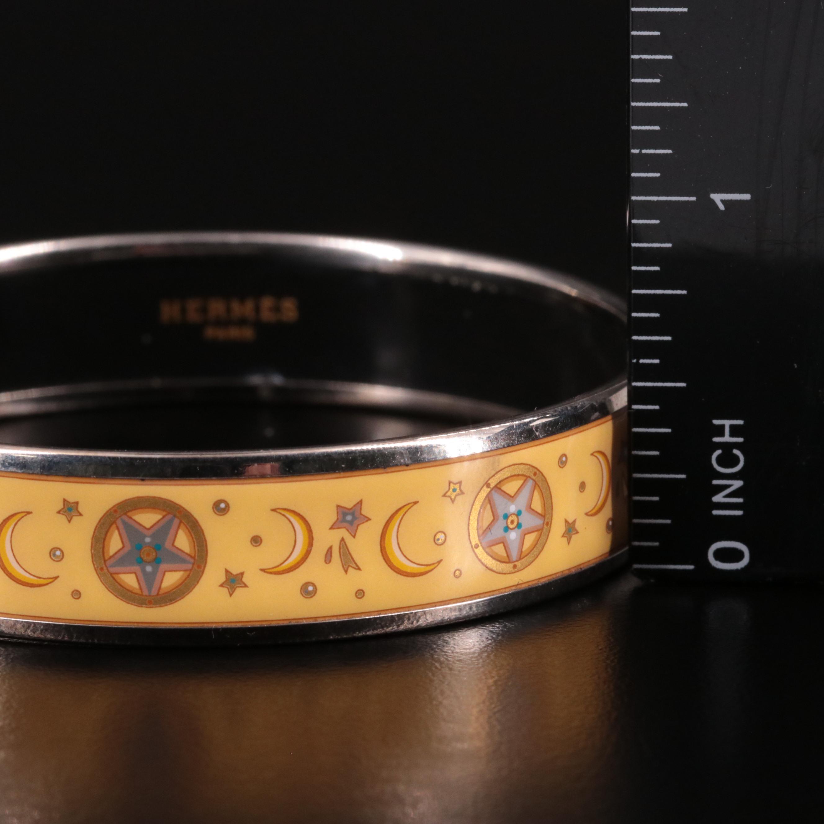 Hermès "Moon and Stars" Enamel Bangle