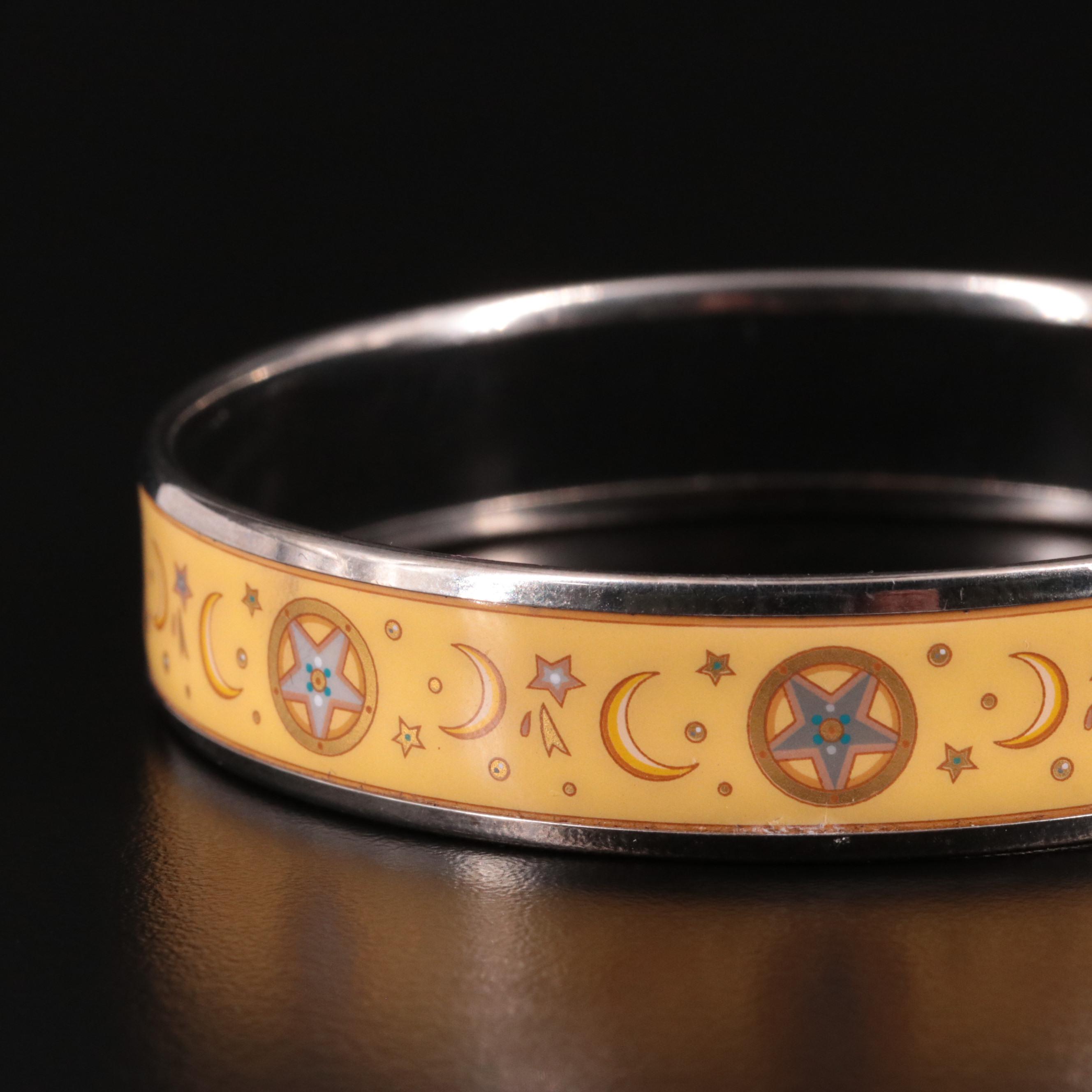 Hermès "Moon and Stars" Enamel Bangle