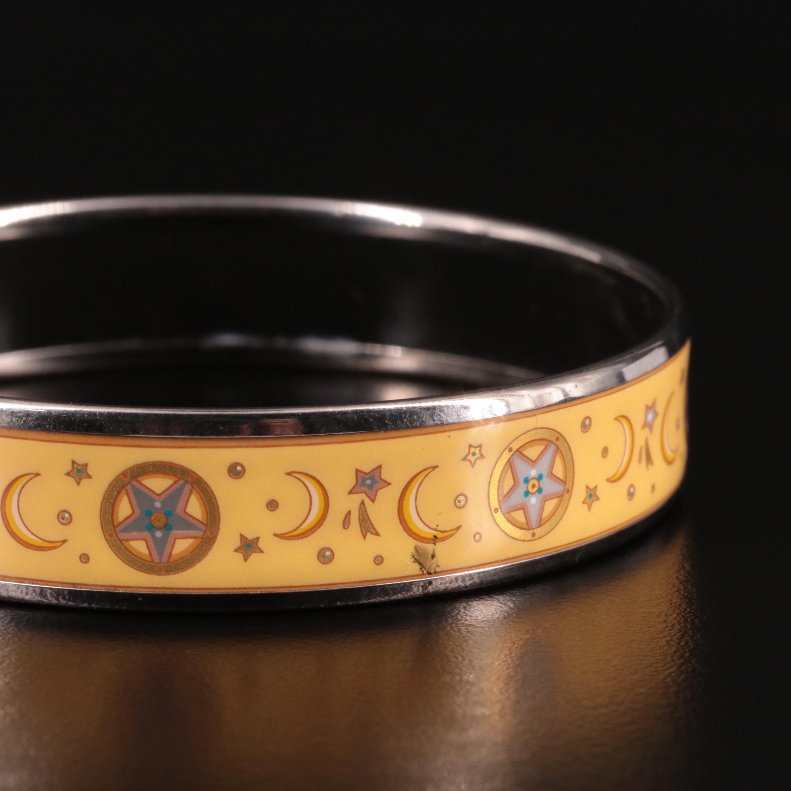 Hermès "Moon and Stars" Enamel Bangle