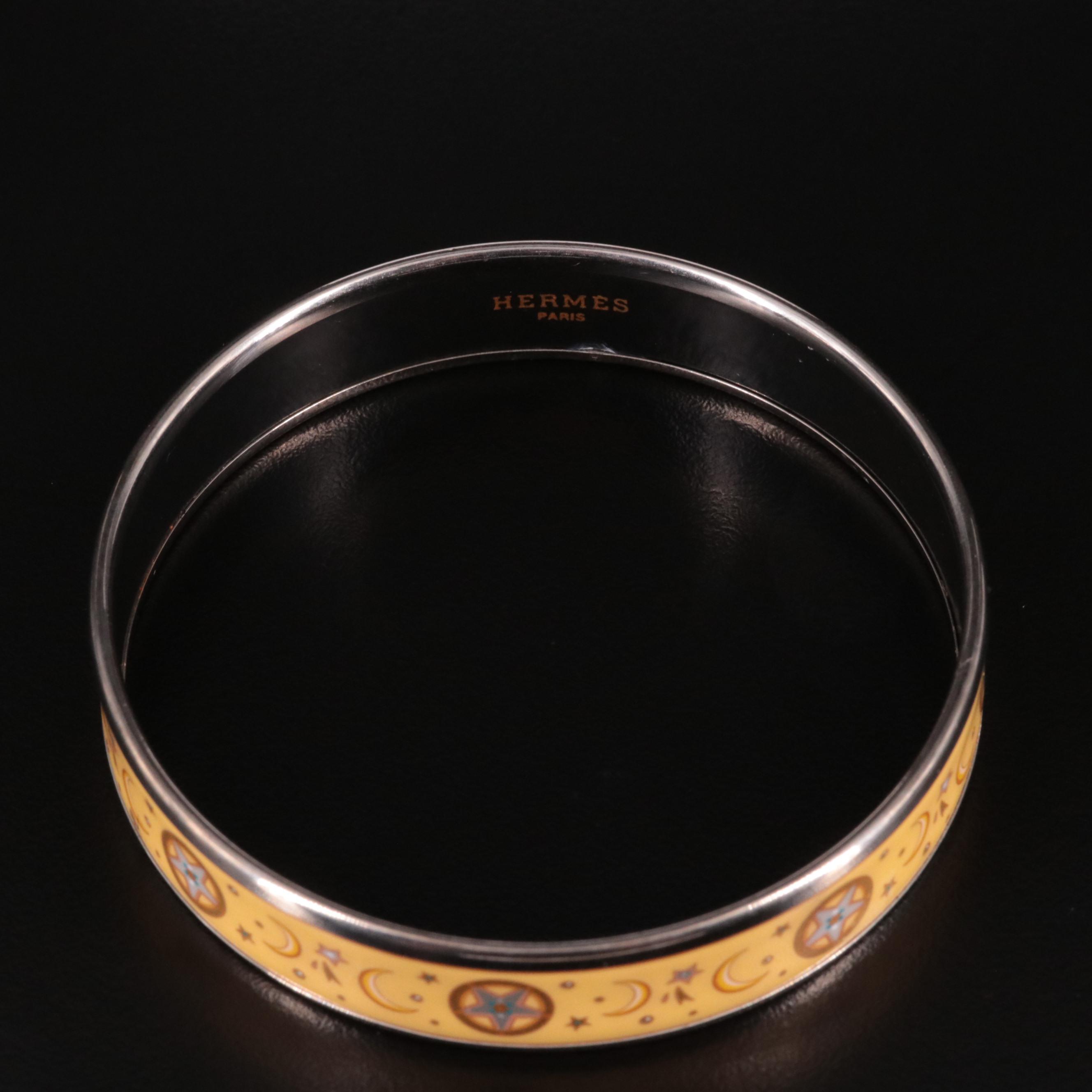 Hermès "Moon and Stars" Enamel Bangle