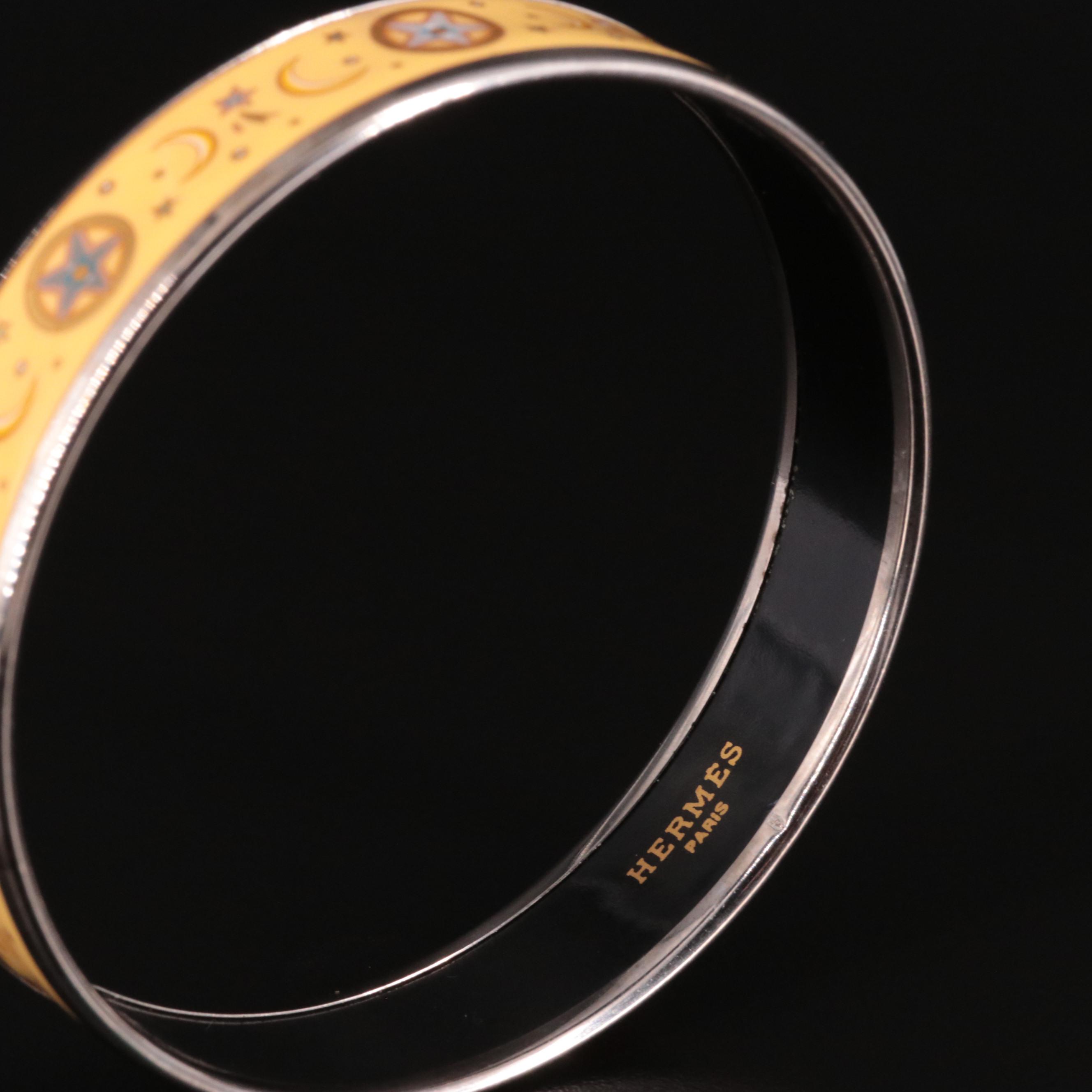 Hermès "Moon and Stars" Enamel Bangle