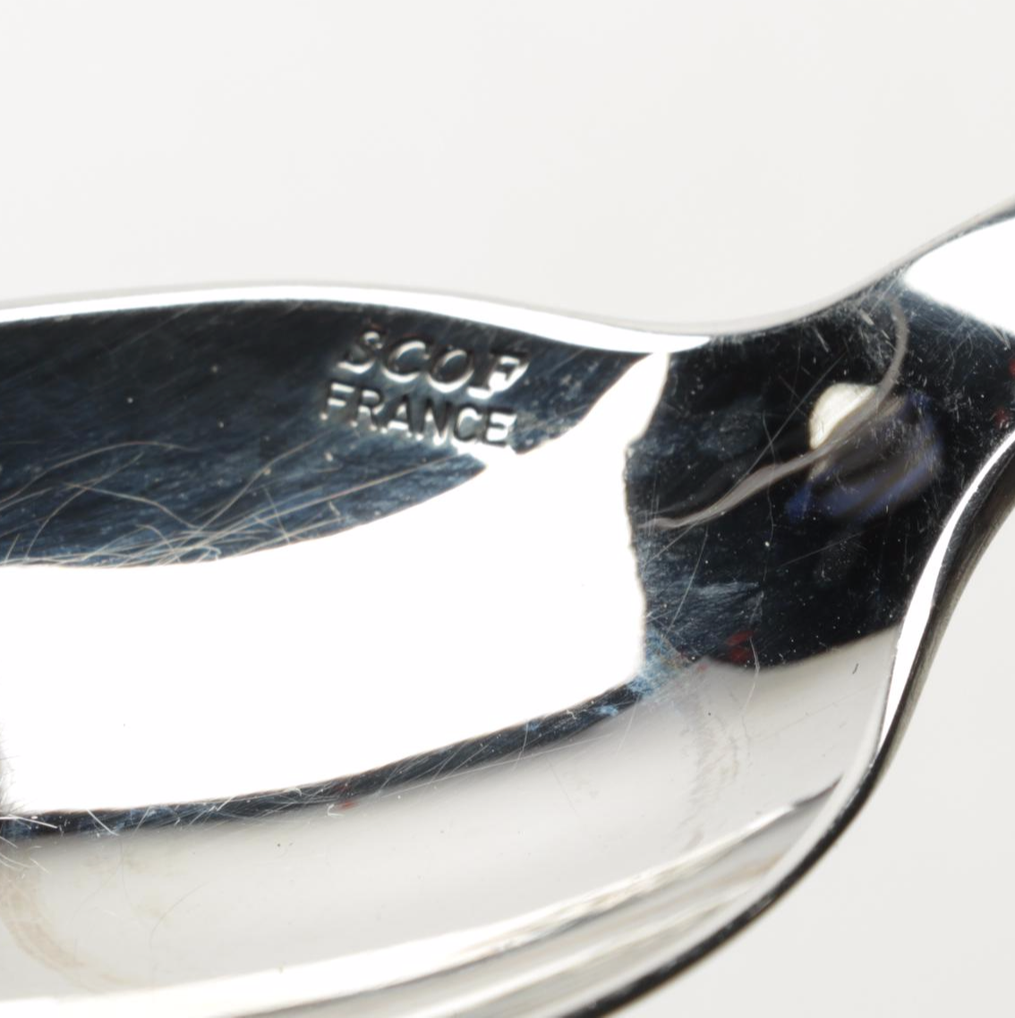 Scof French Blue Pompadour Pearlized-Handle and Stainless Steel Flatware Set