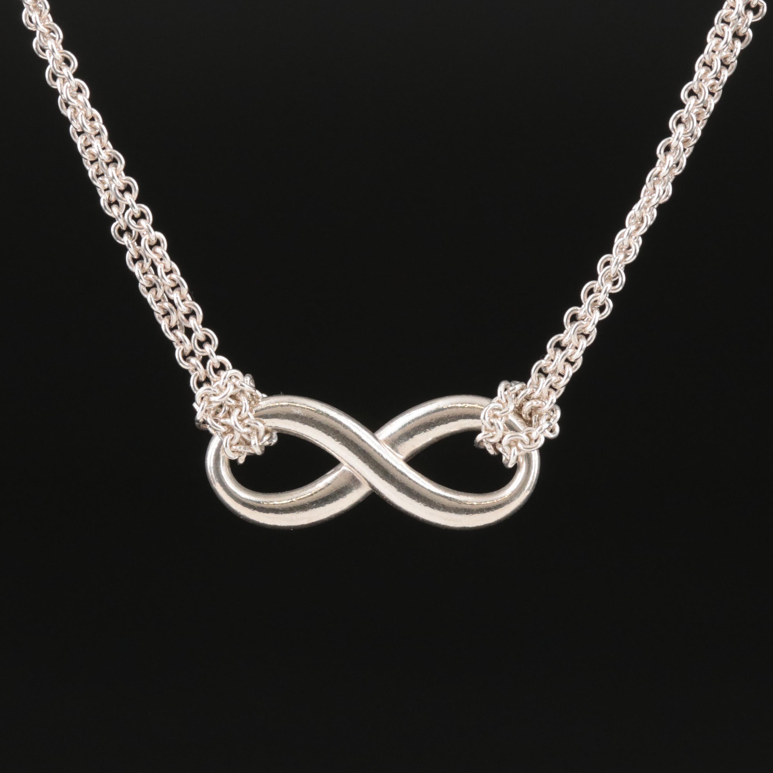 Tiffany & Co. "Tiffany Infinity" Sterling Pendant Necklace