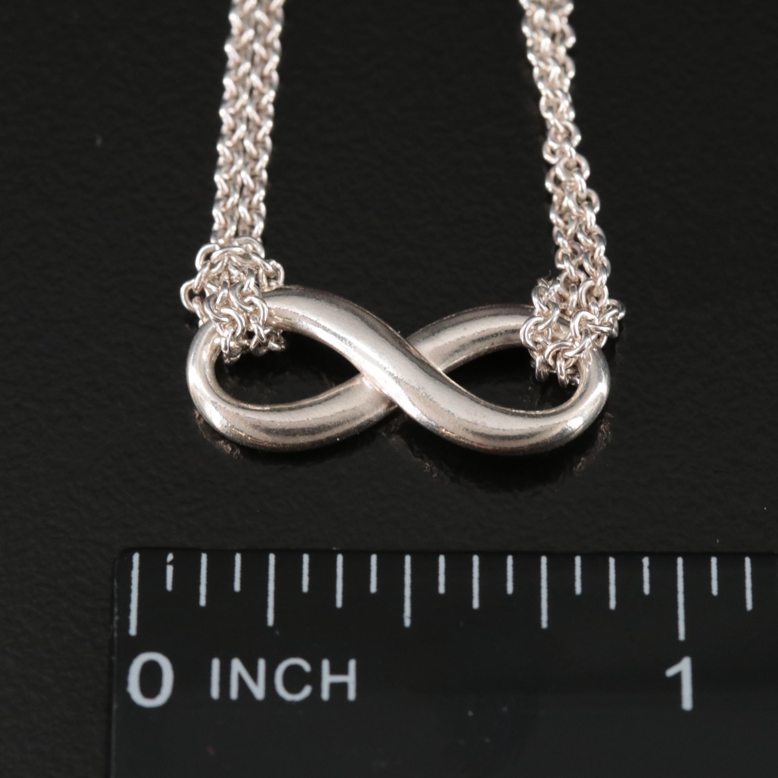 Tiffany & Co. "Tiffany Infinity" Sterling Pendant Necklace