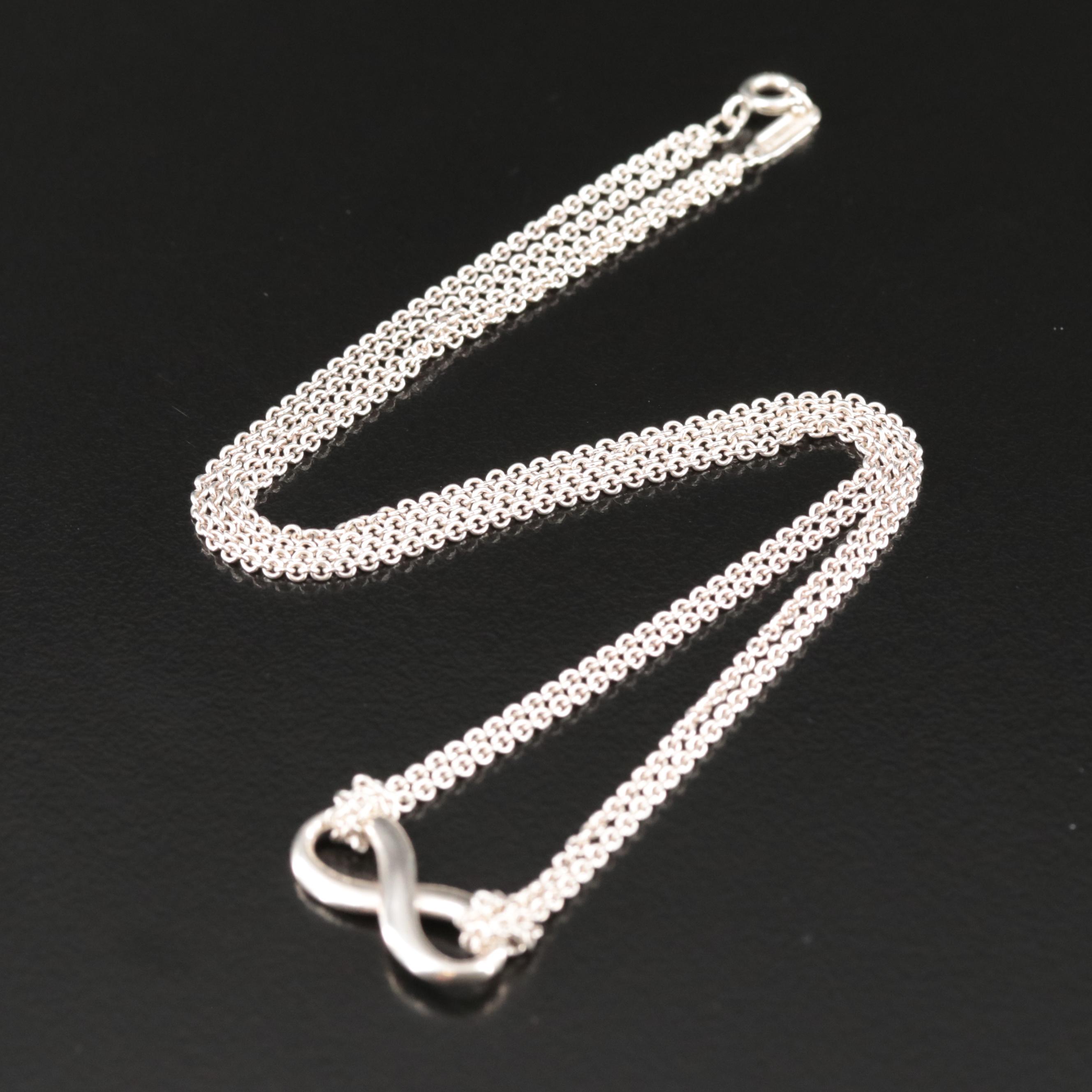Tiffany & Co. "Tiffany Infinity" Sterling Pendant Necklace