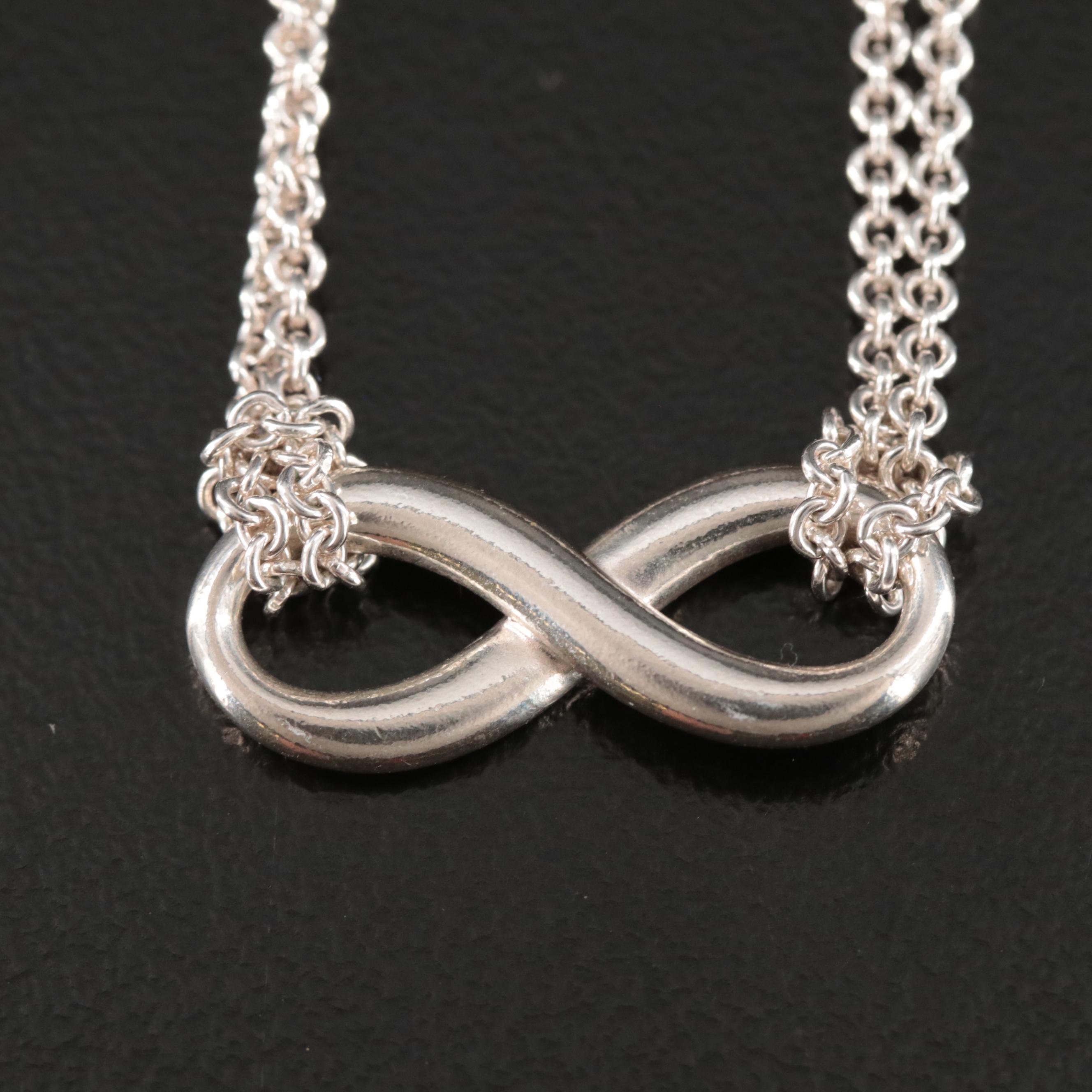 Tiffany & Co. "Tiffany Infinity" Sterling Pendant Necklace