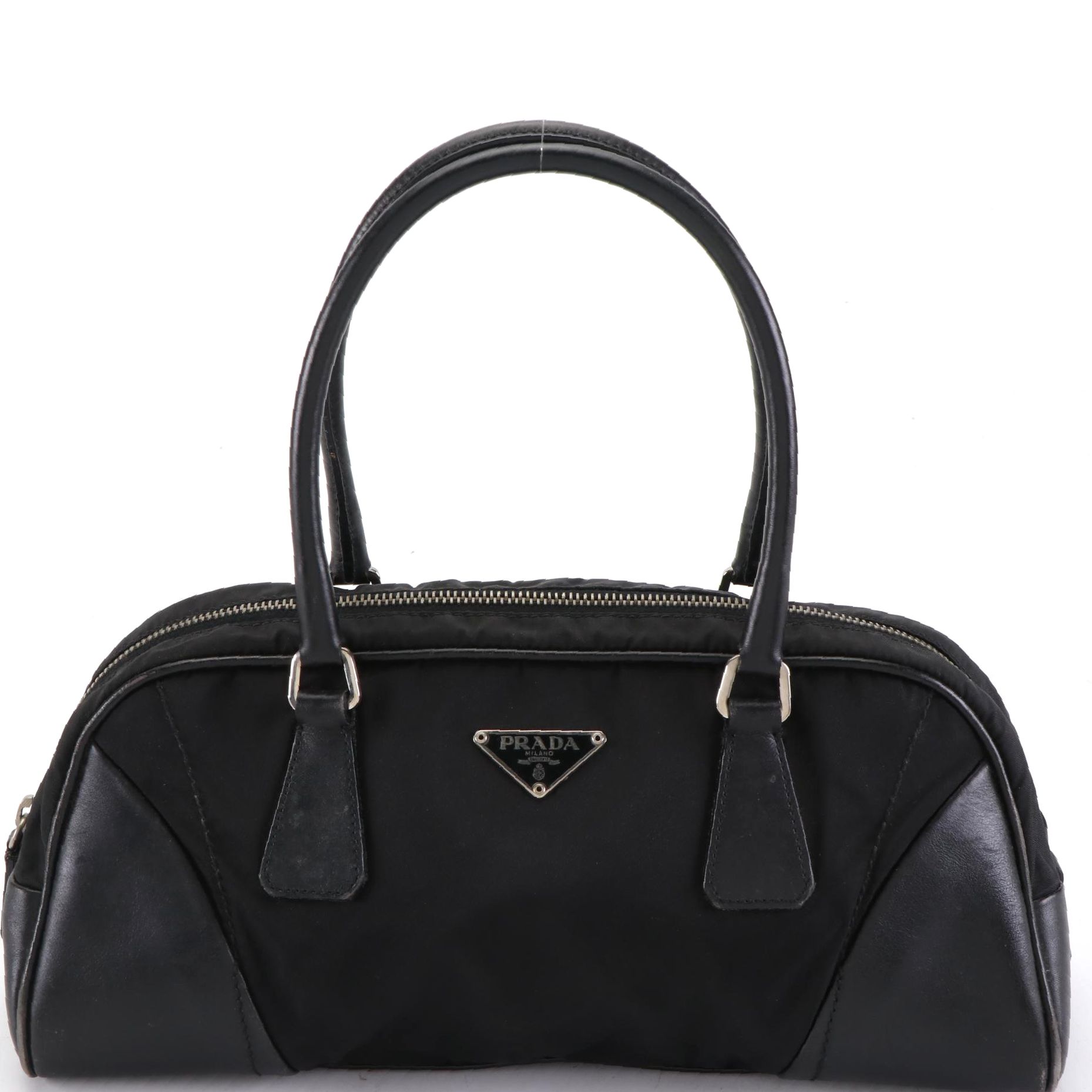 Prada Nylon and Leather Handbag
