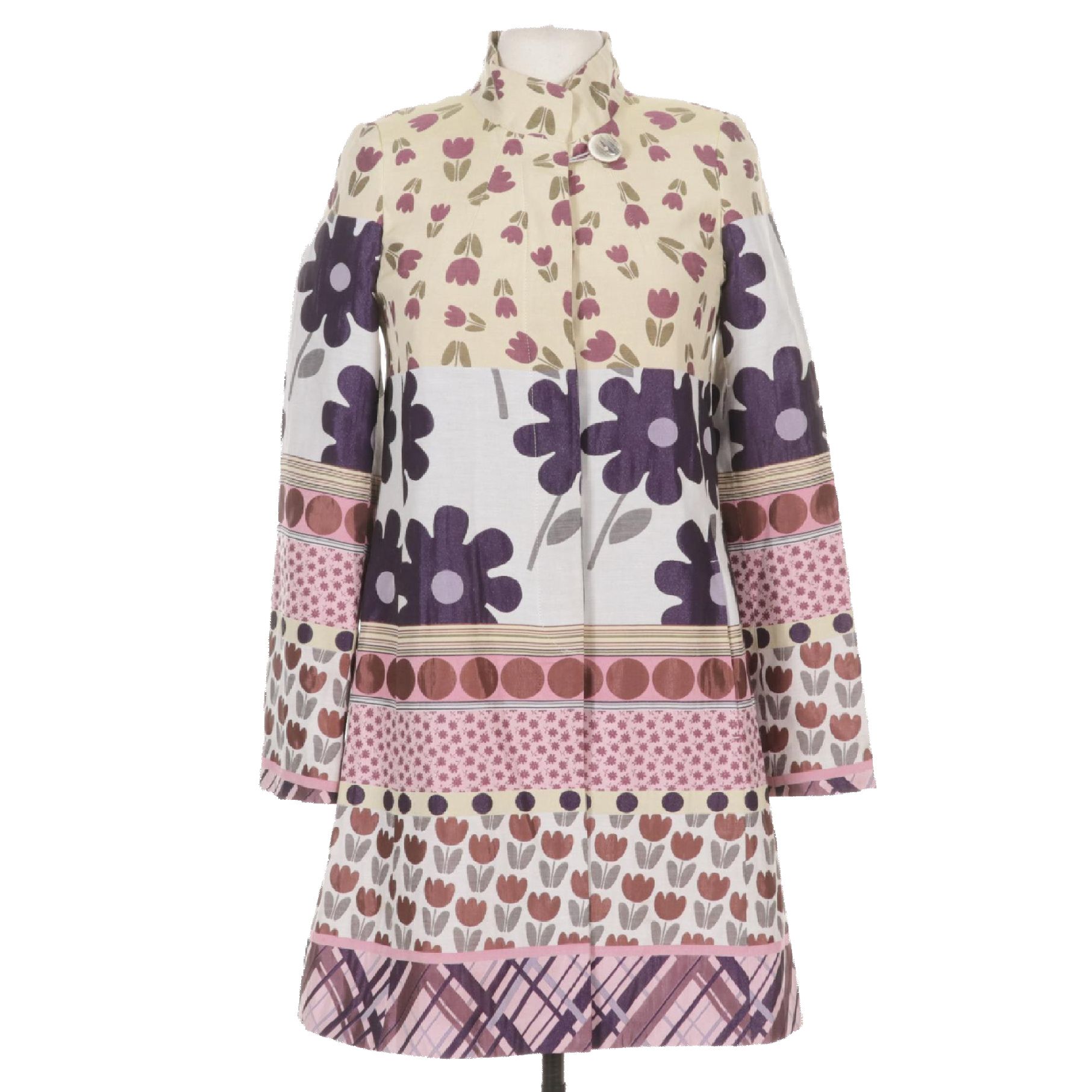 Rani Arabella Multi-Print Long Nehru Jacket