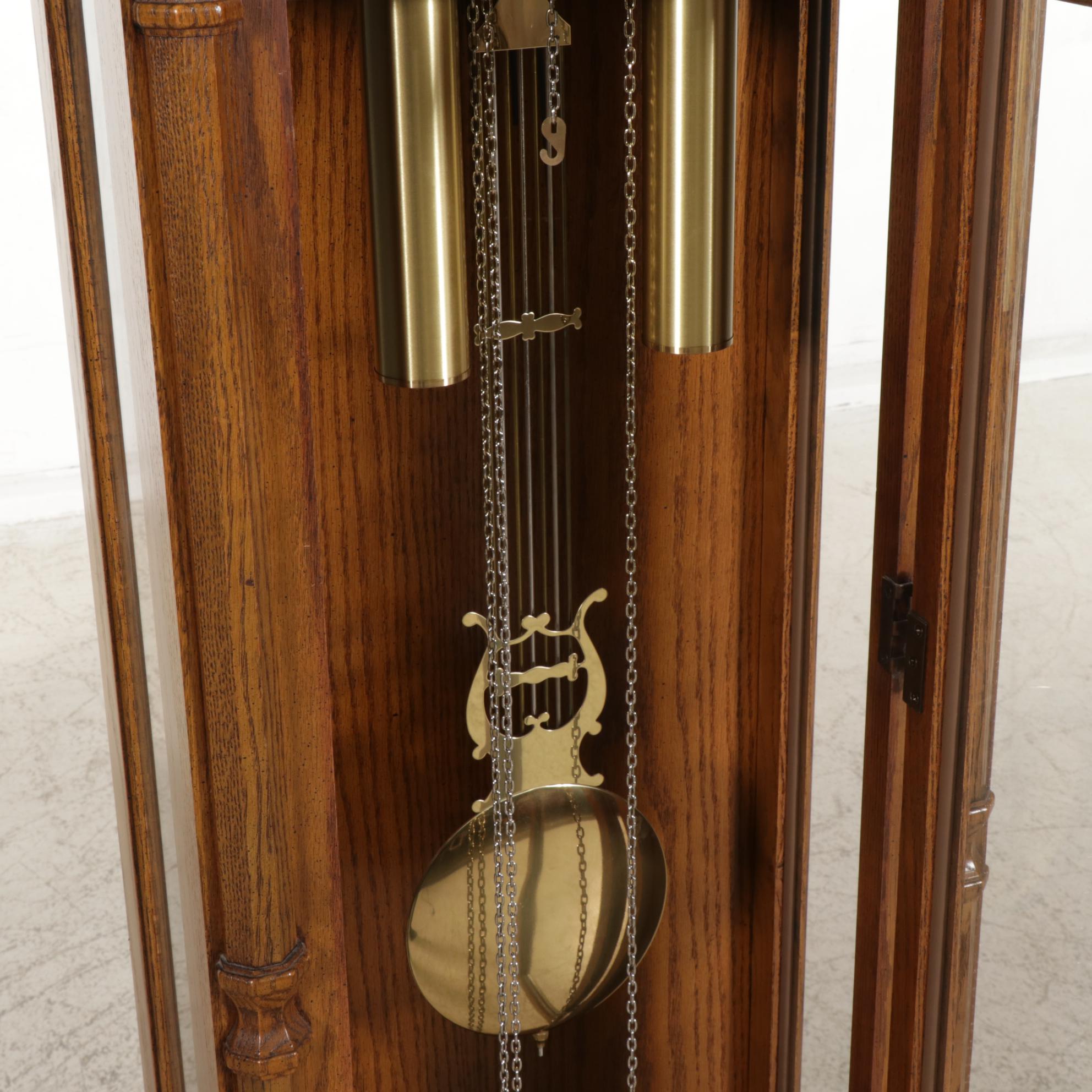 Ridgeway Oak Grandfather Clock with Moon Dial