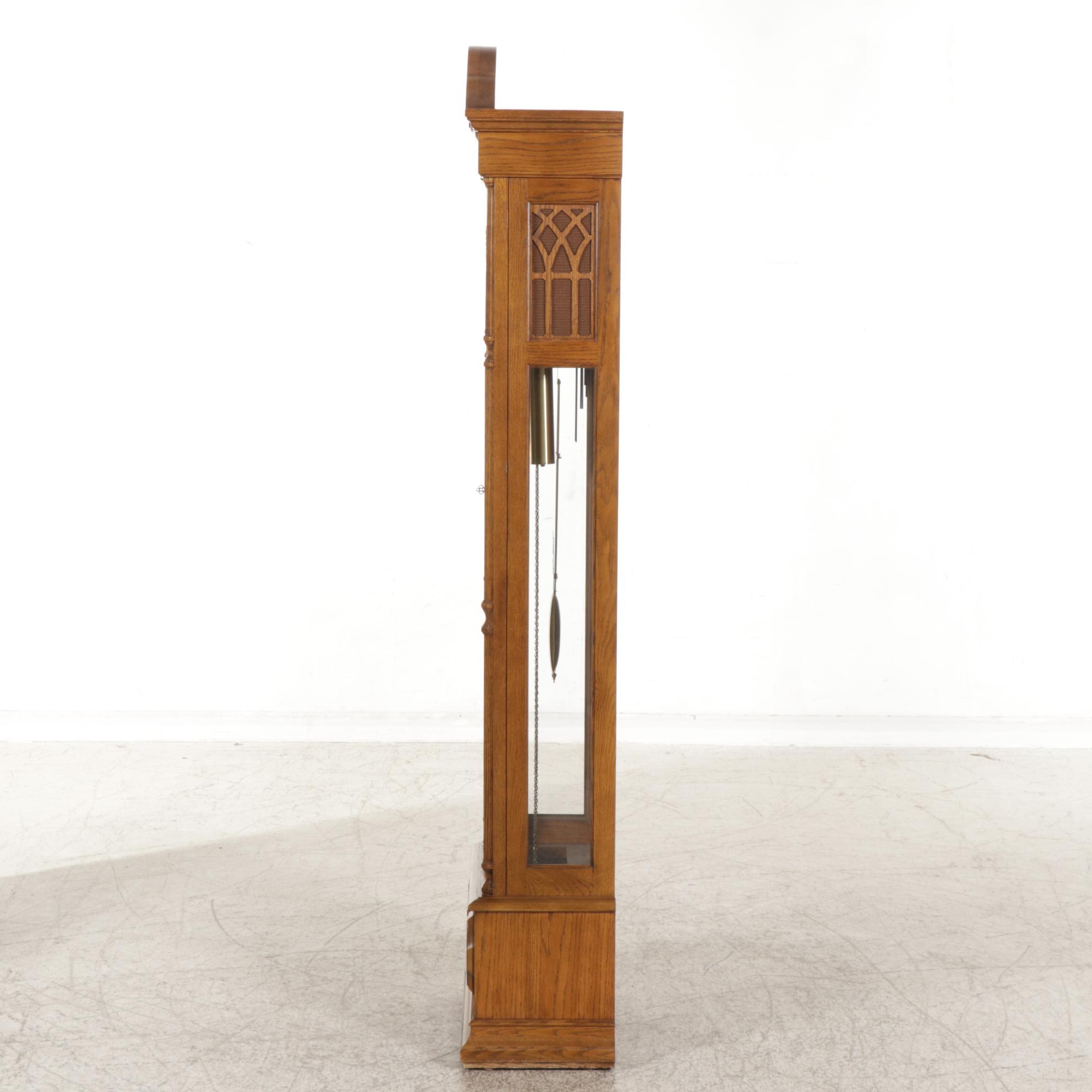 Ridgeway Oak Grandfather Clock with Moon Dial