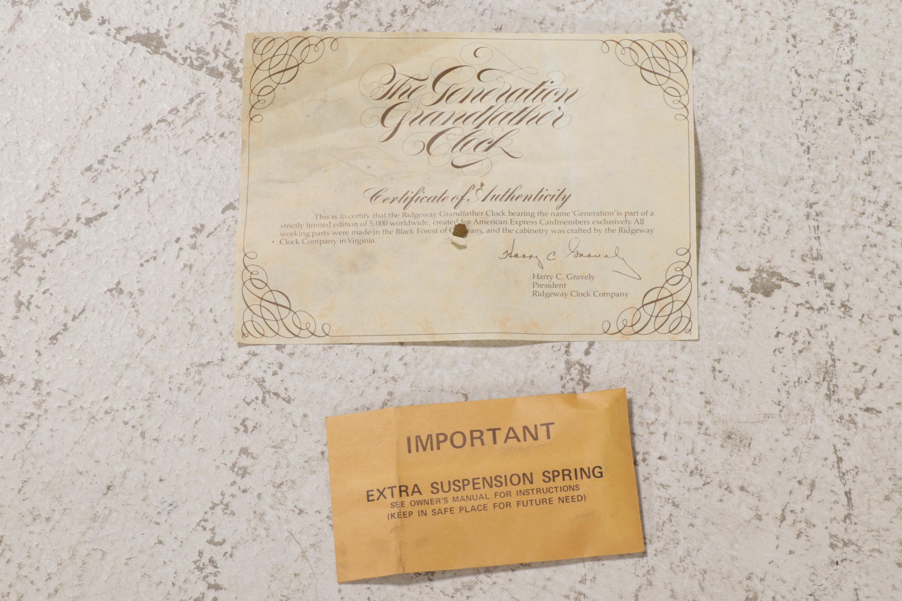 Ridgeway Oak Grandfather Clock with Moon Dial