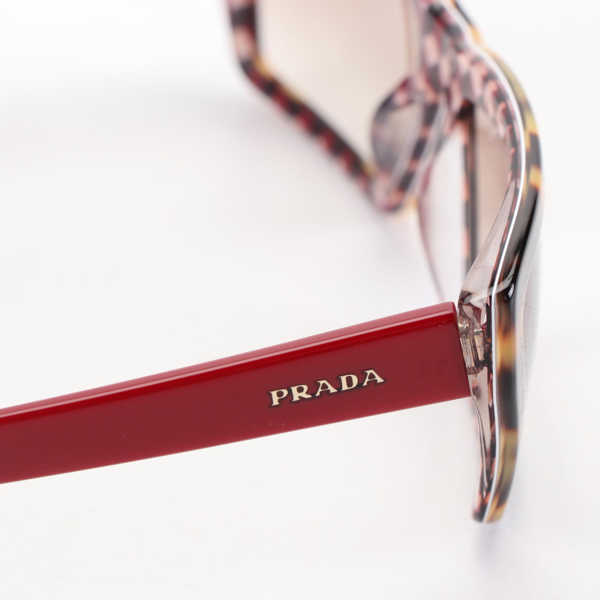 Prada SPRO4V Havana Sunglasses with Case and Box