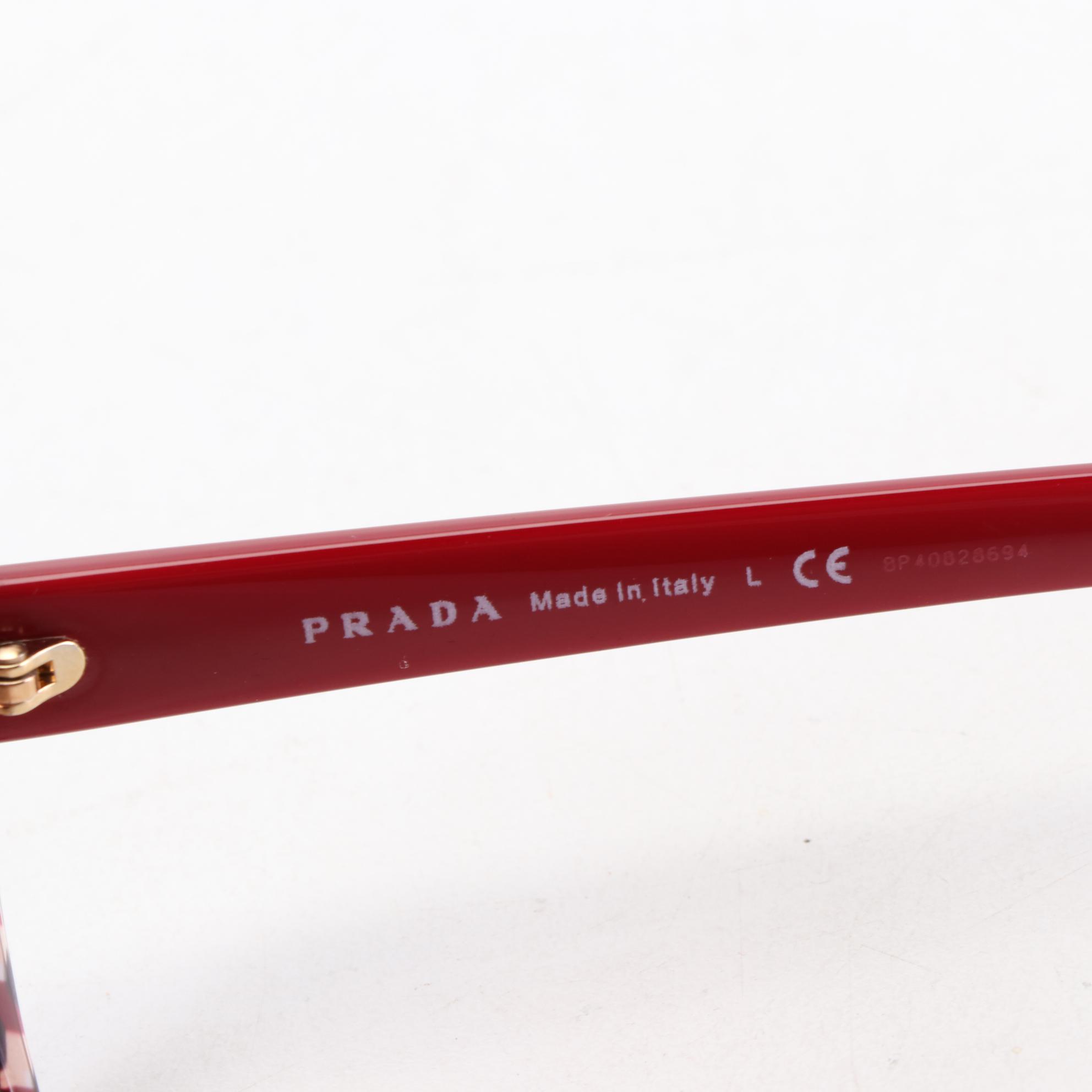 Prada SPRO4V Havana Sunglasses with Case and Box