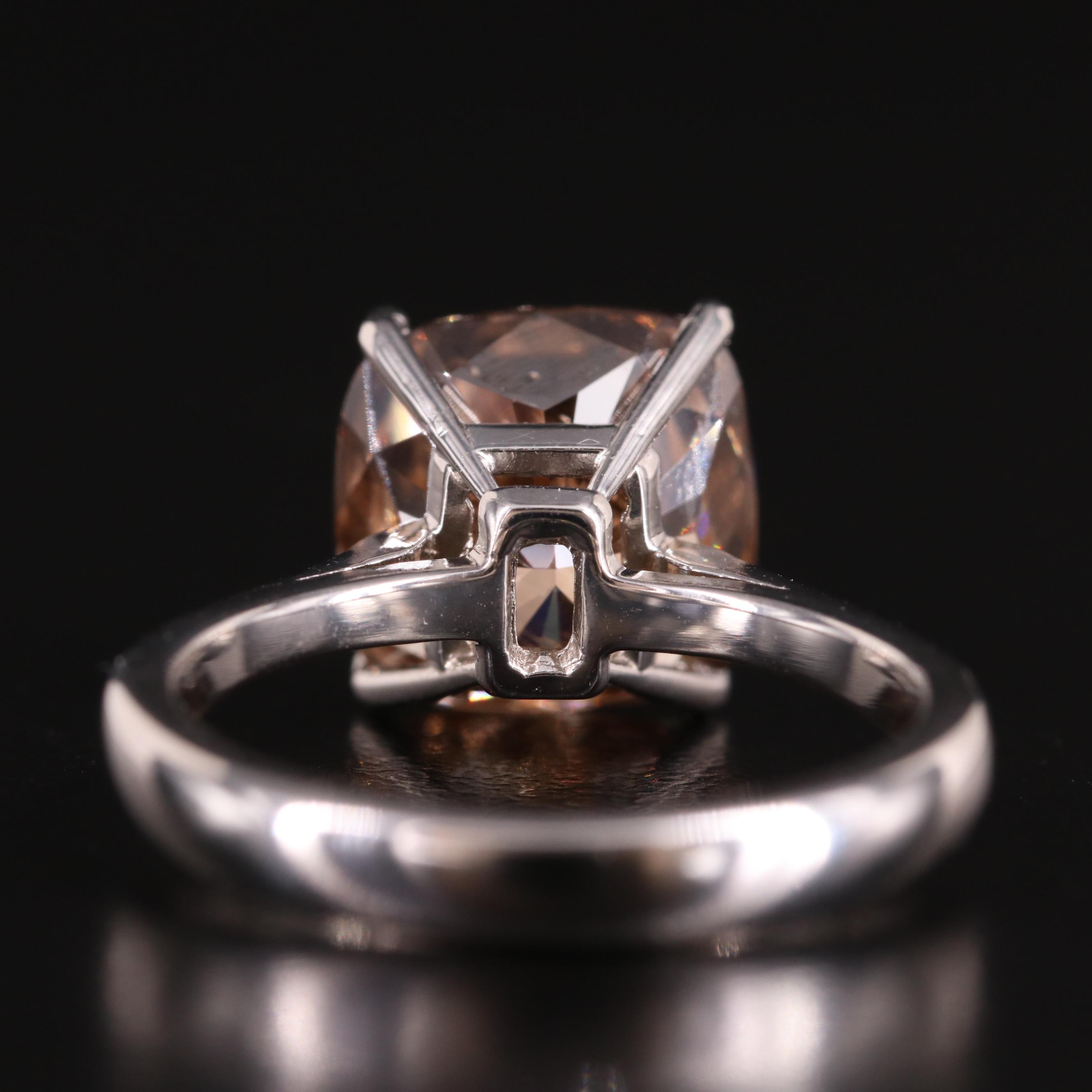 18K 5.03 CT Fancy Dark Brown Diamond Solitaire Ring