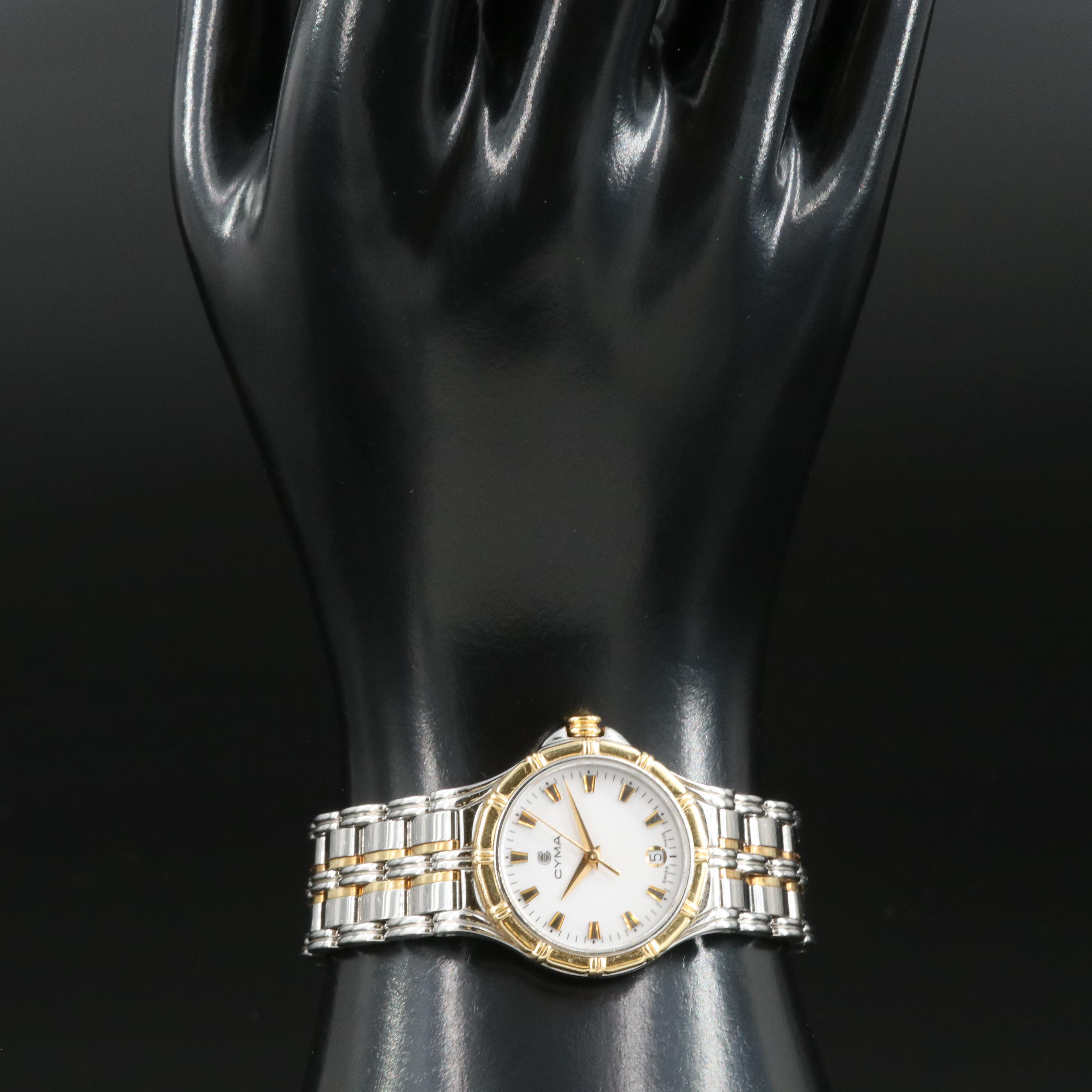 18K and Stainless Steel Cyma Swiss Quartz Watch