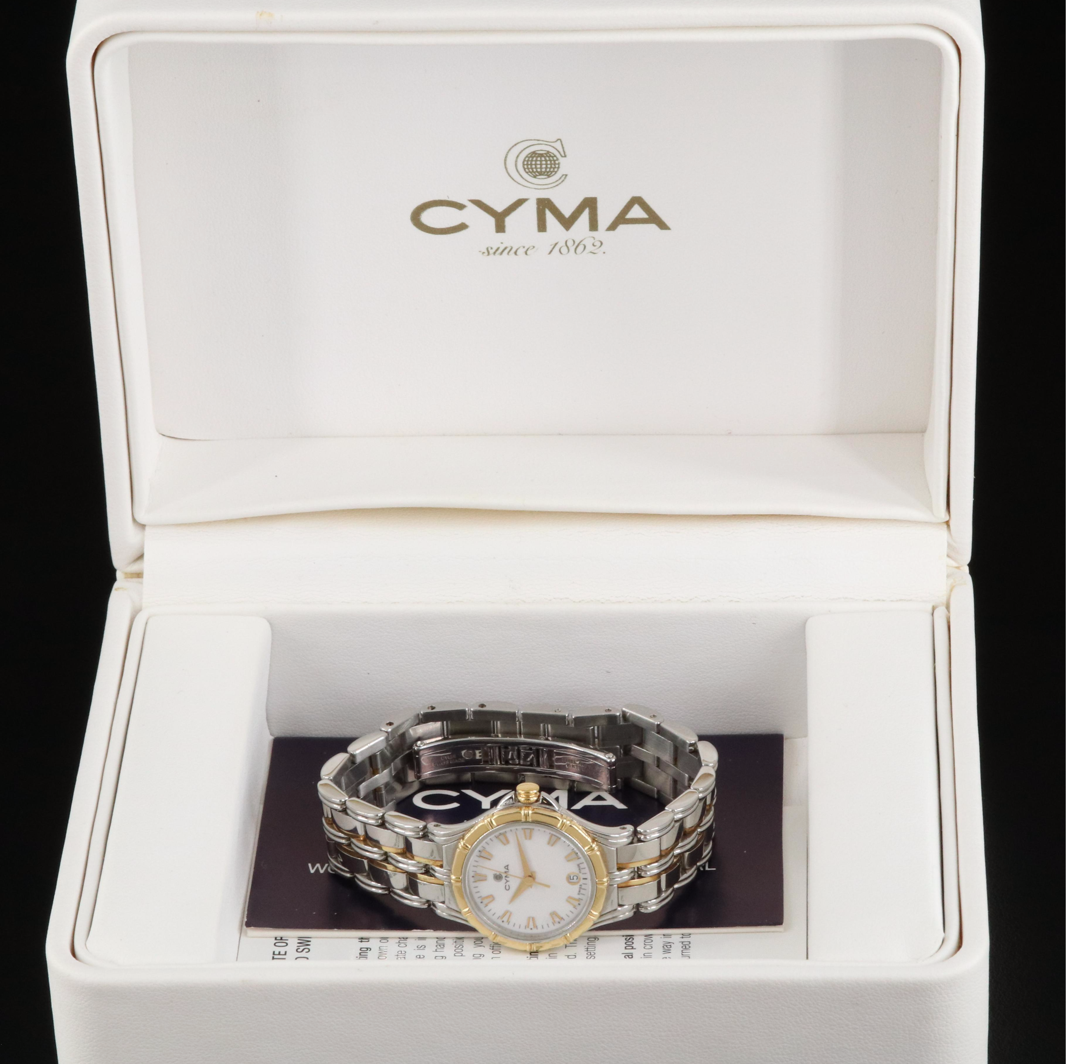 18K and Stainless Steel Cyma Swiss Quartz Watch