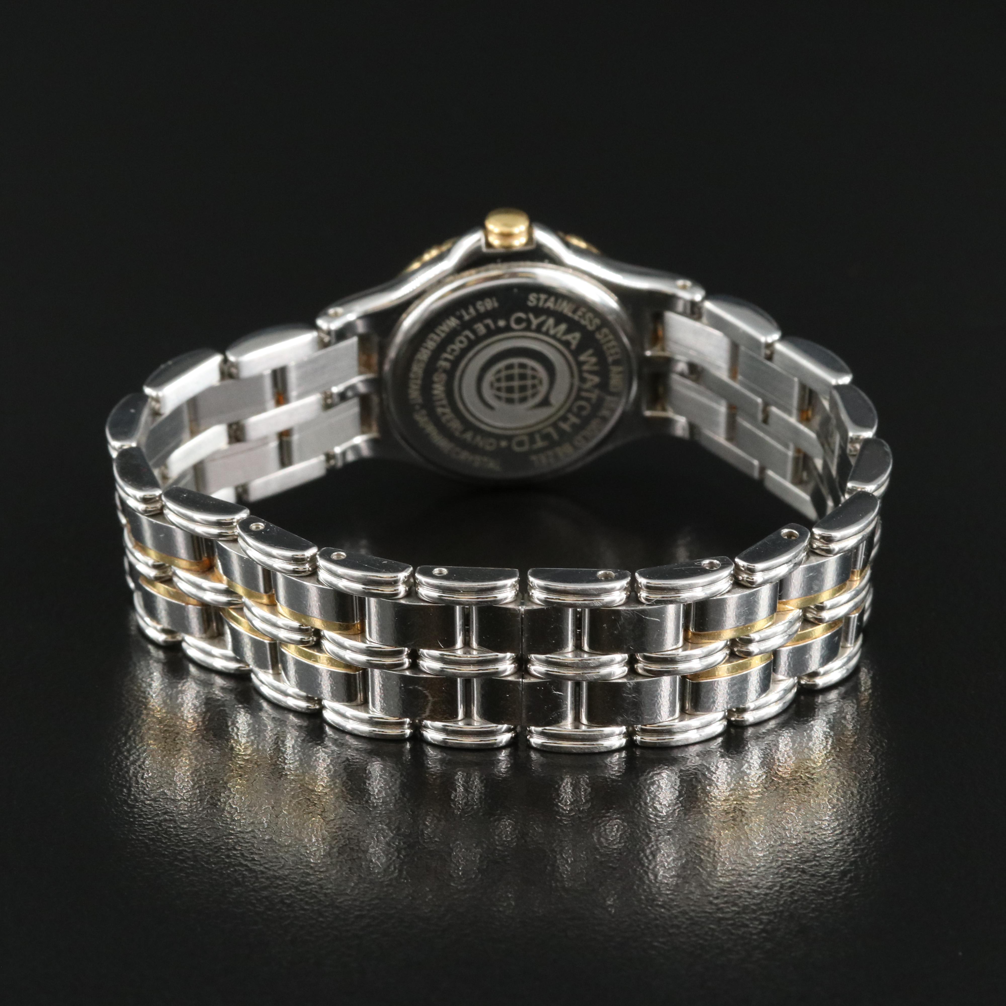 18K and Stainless Steel Cyma Swiss Quartz Watch