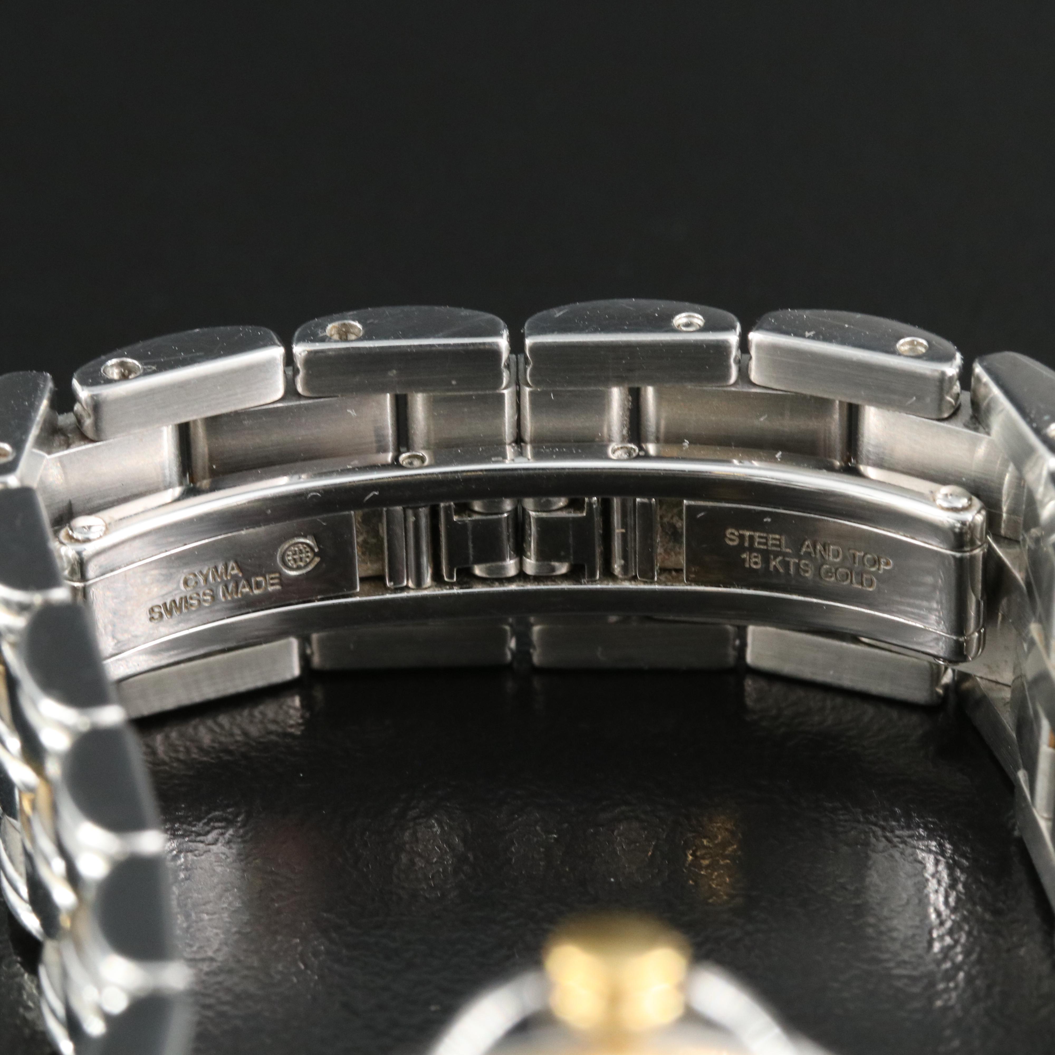 18K and Stainless Steel Cyma Swiss Quartz Watch