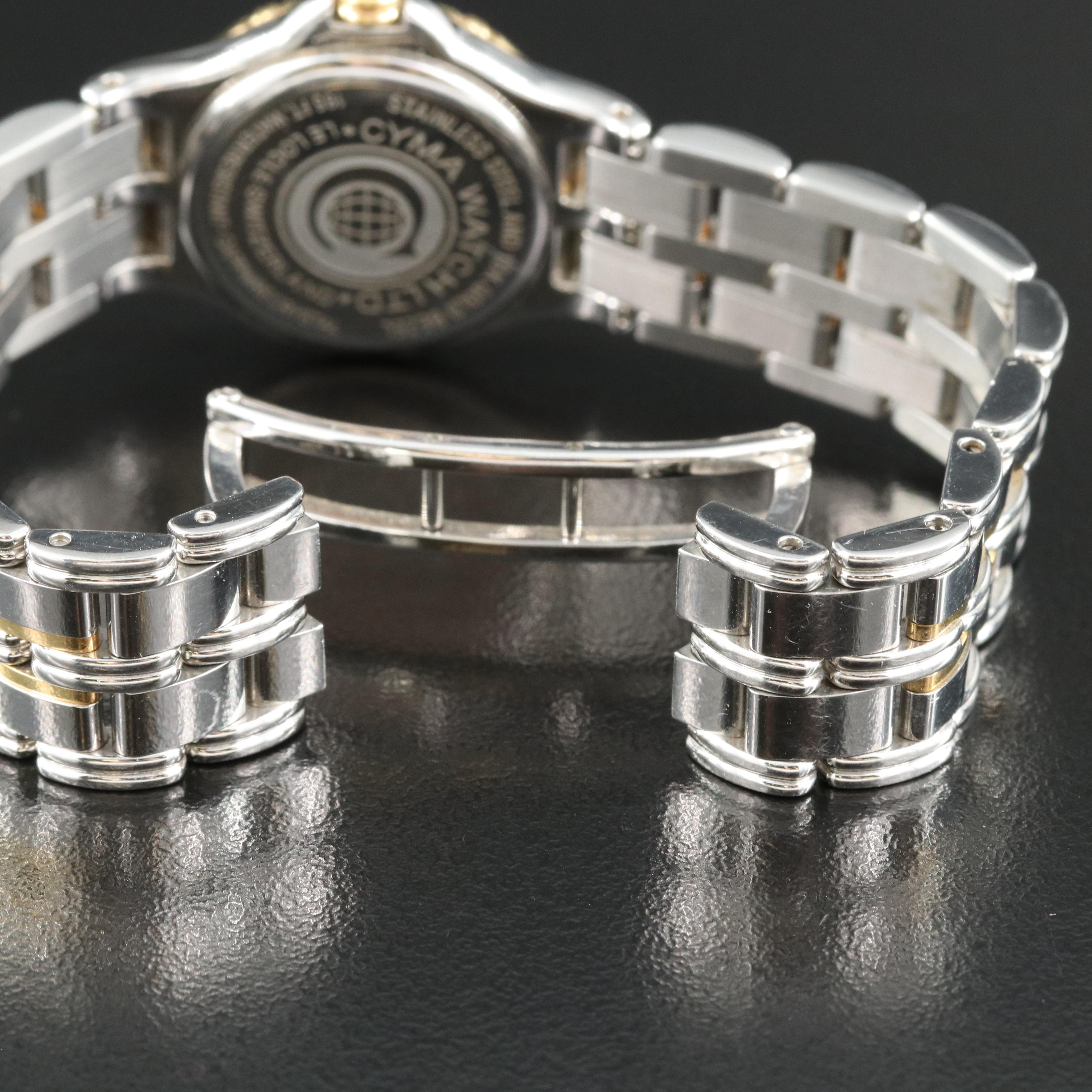 18K and Stainless Steel Cyma Swiss Quartz Watch