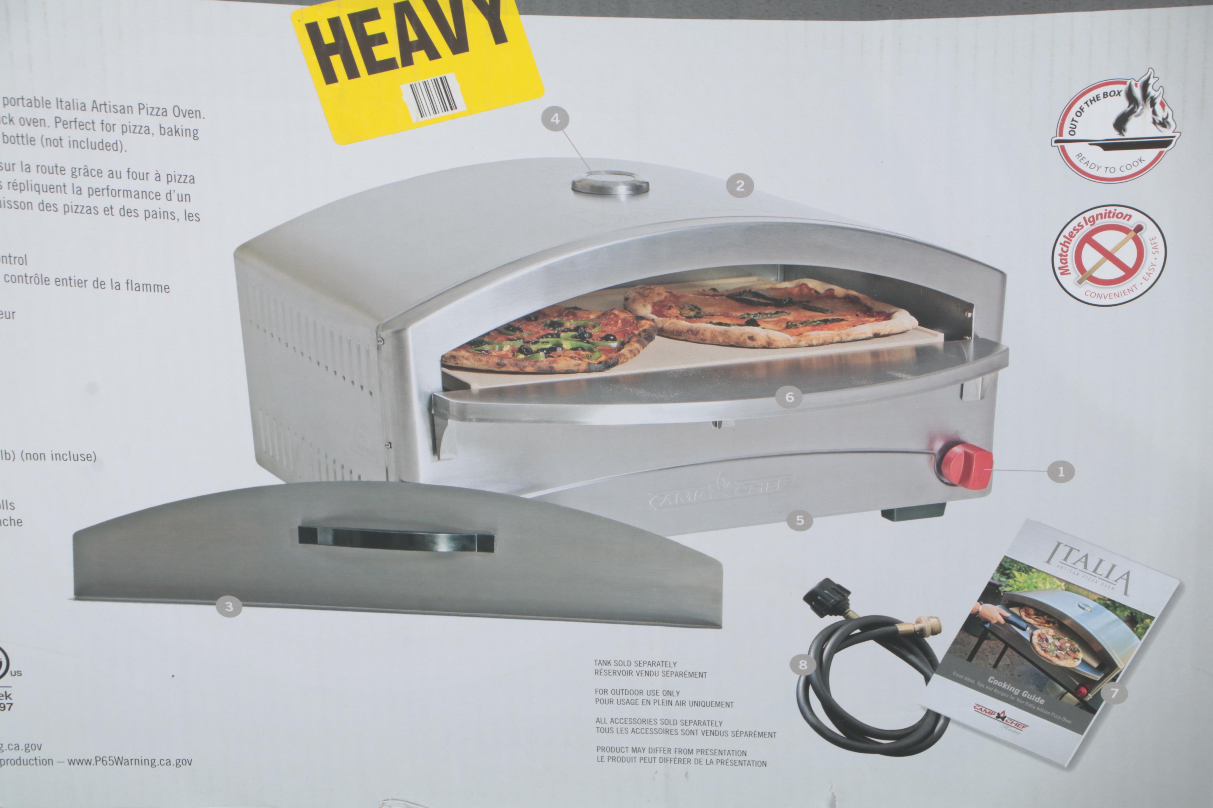 Italia Camp Chef Propane Powered Portable Artisan Pizza Oven