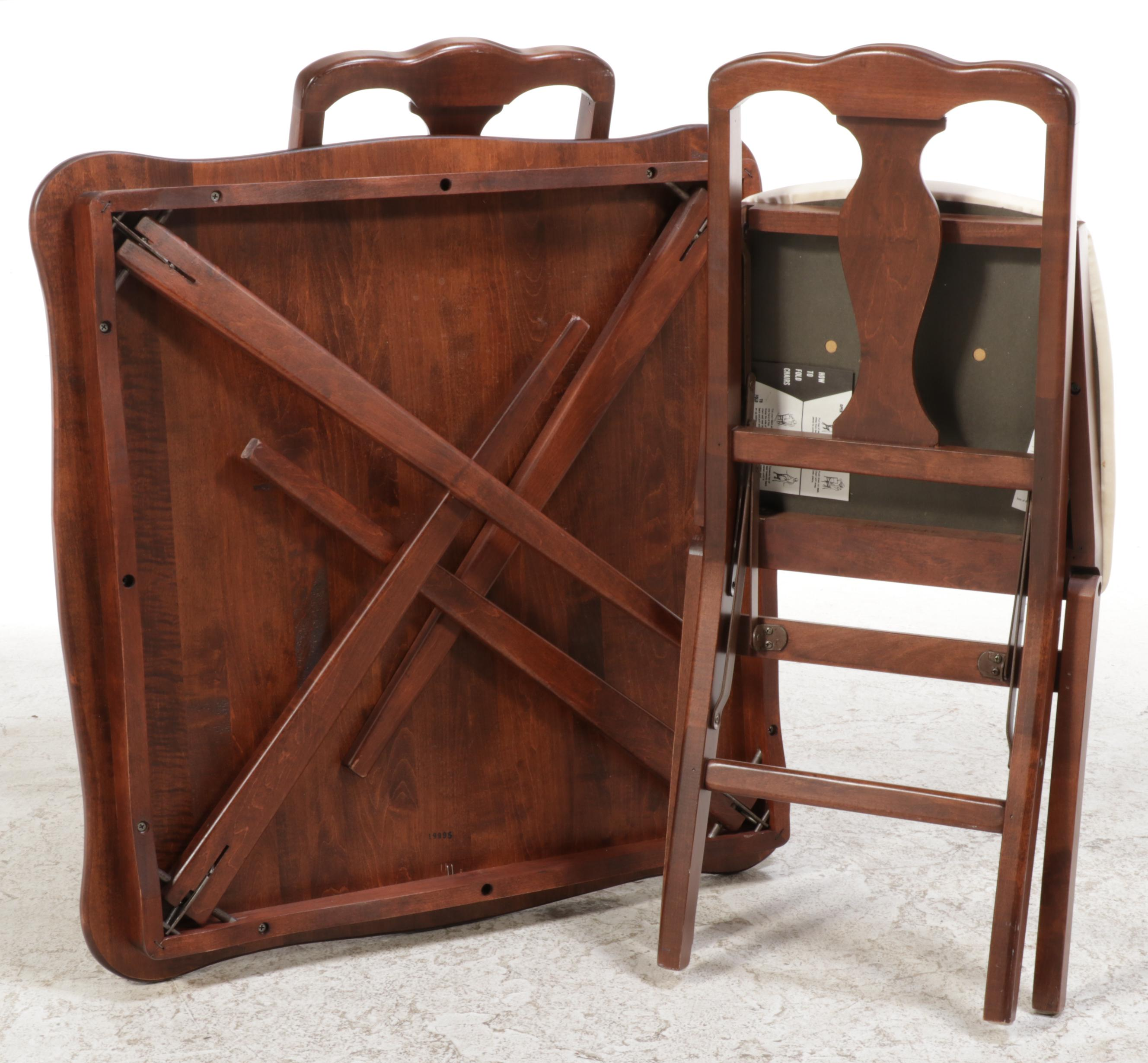 Stakmore Folding Wooden Card Table and Chairs