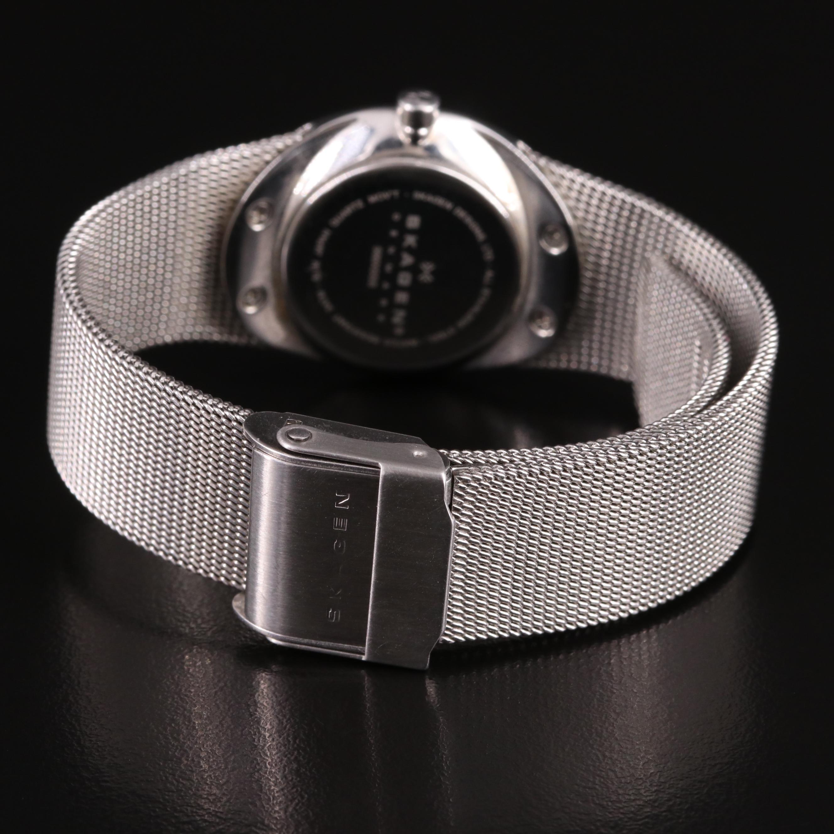 Skagen Mother-of-Pearl and Crystal Quartz Watch