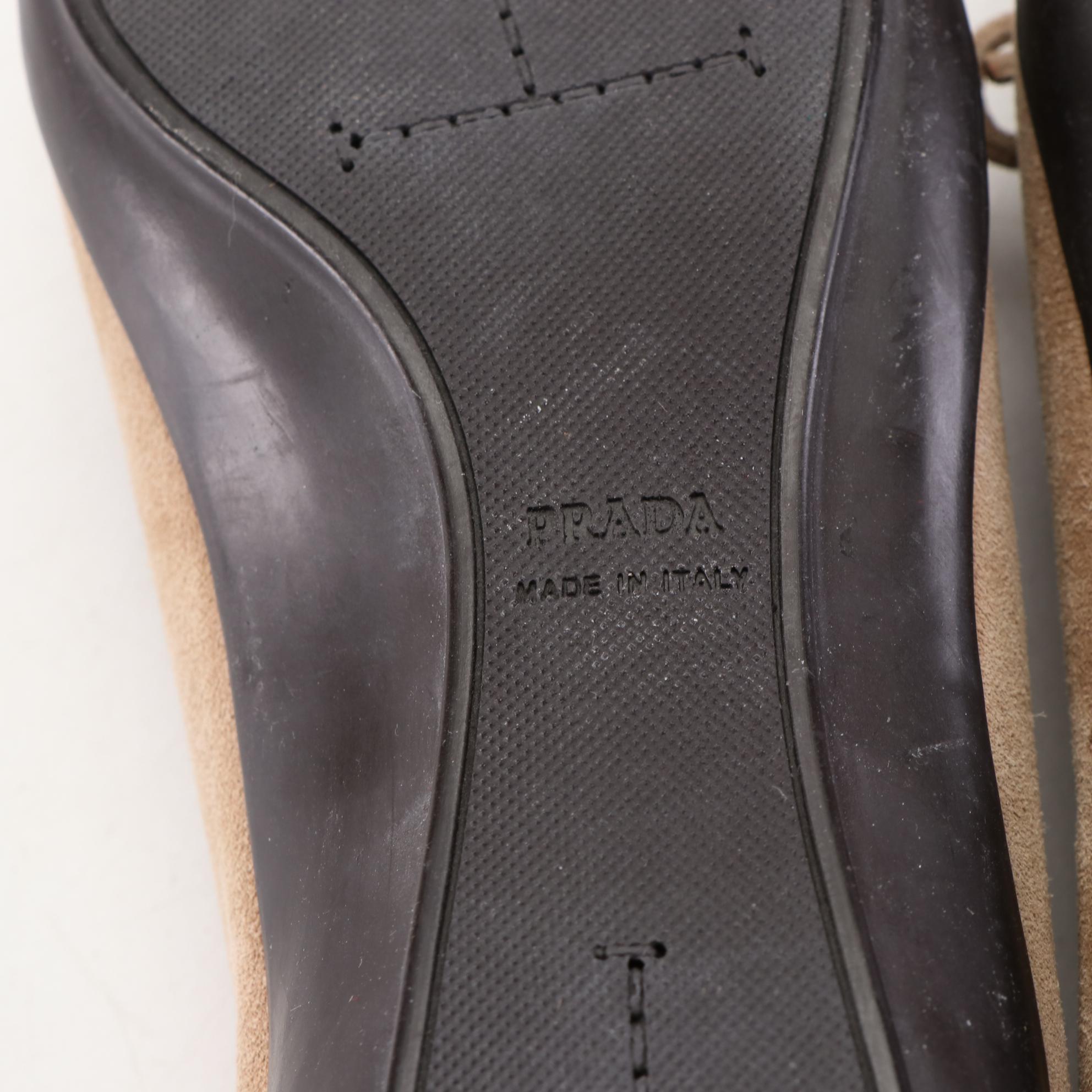 Prada Suede and Burberry Leather Loafers