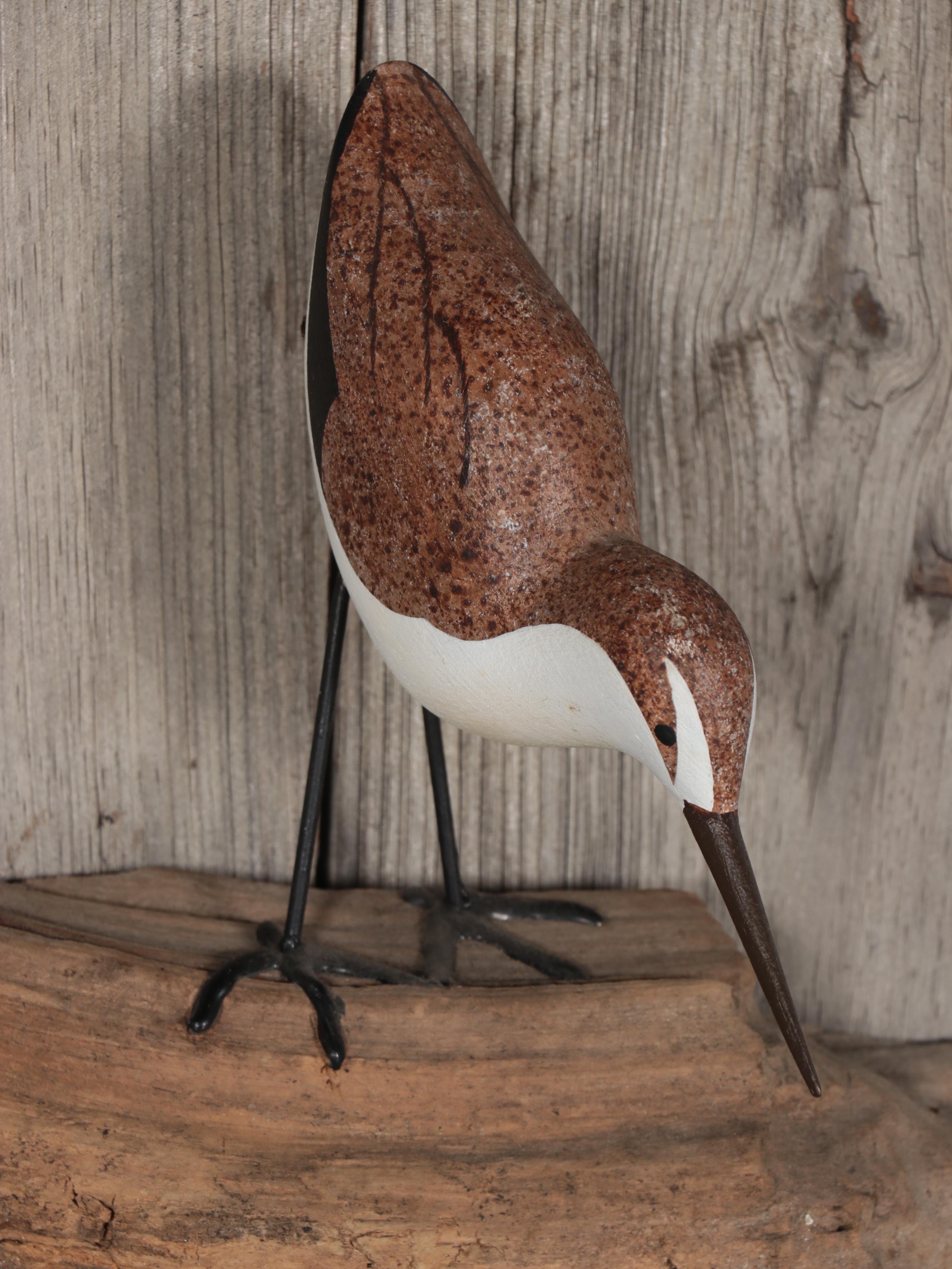 Sue Fulcher & Joe Fulcher Jr. Hand-Carved Wood Sculpture of Bird, 1977