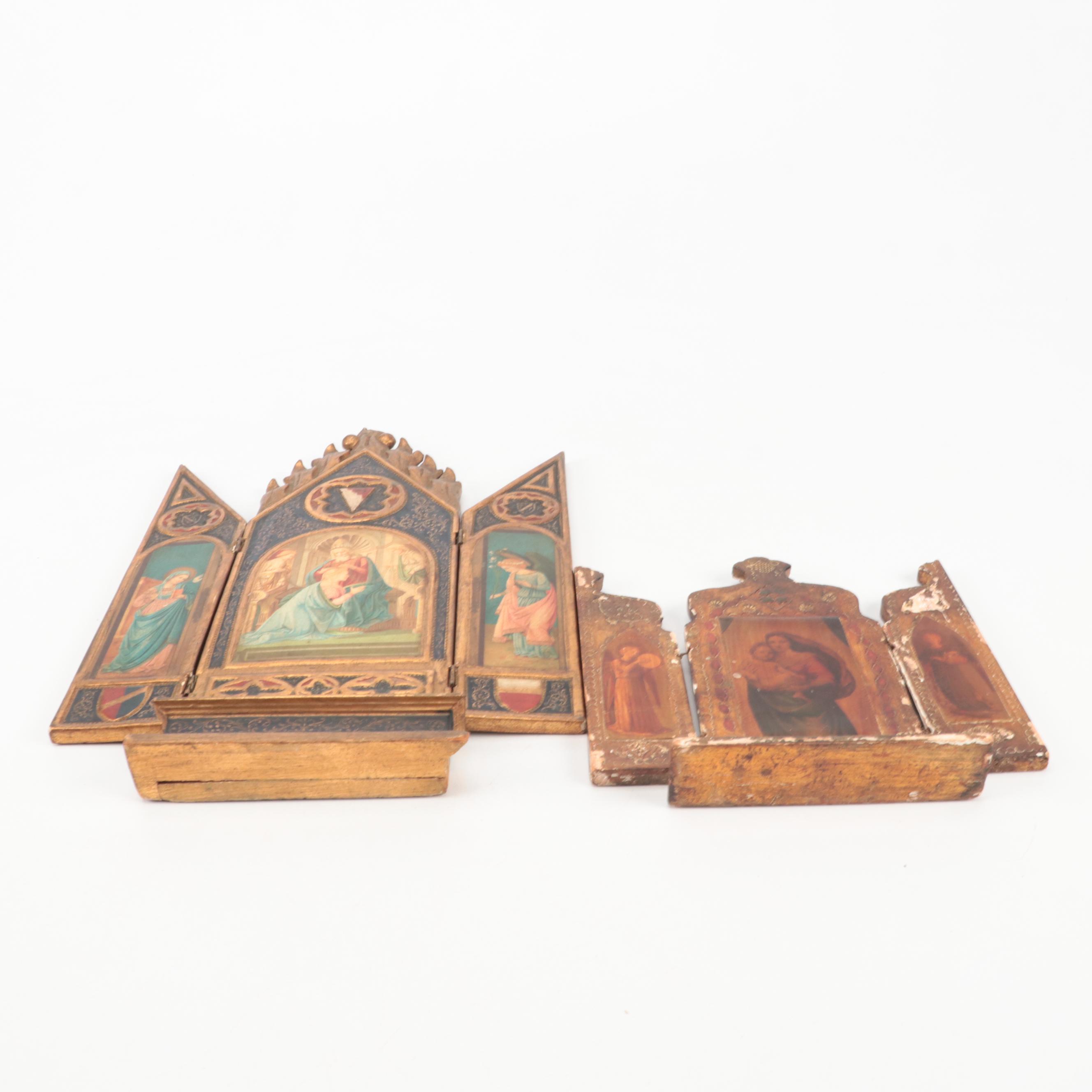 Chromolithograph Christian Retablo and More