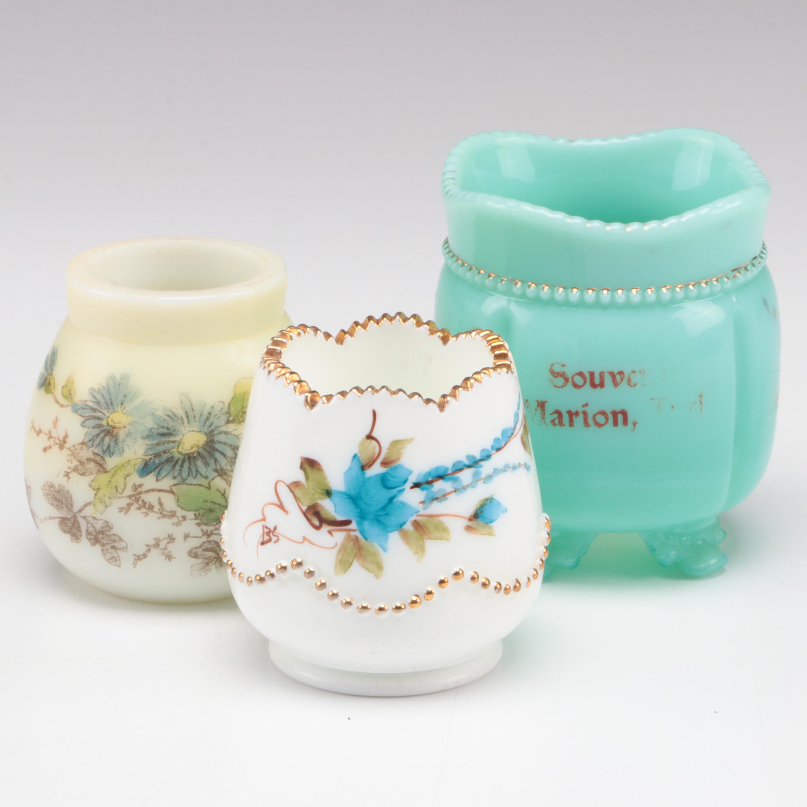 Heisey "Beaded Swag" and Other Glass Toothpick Holders