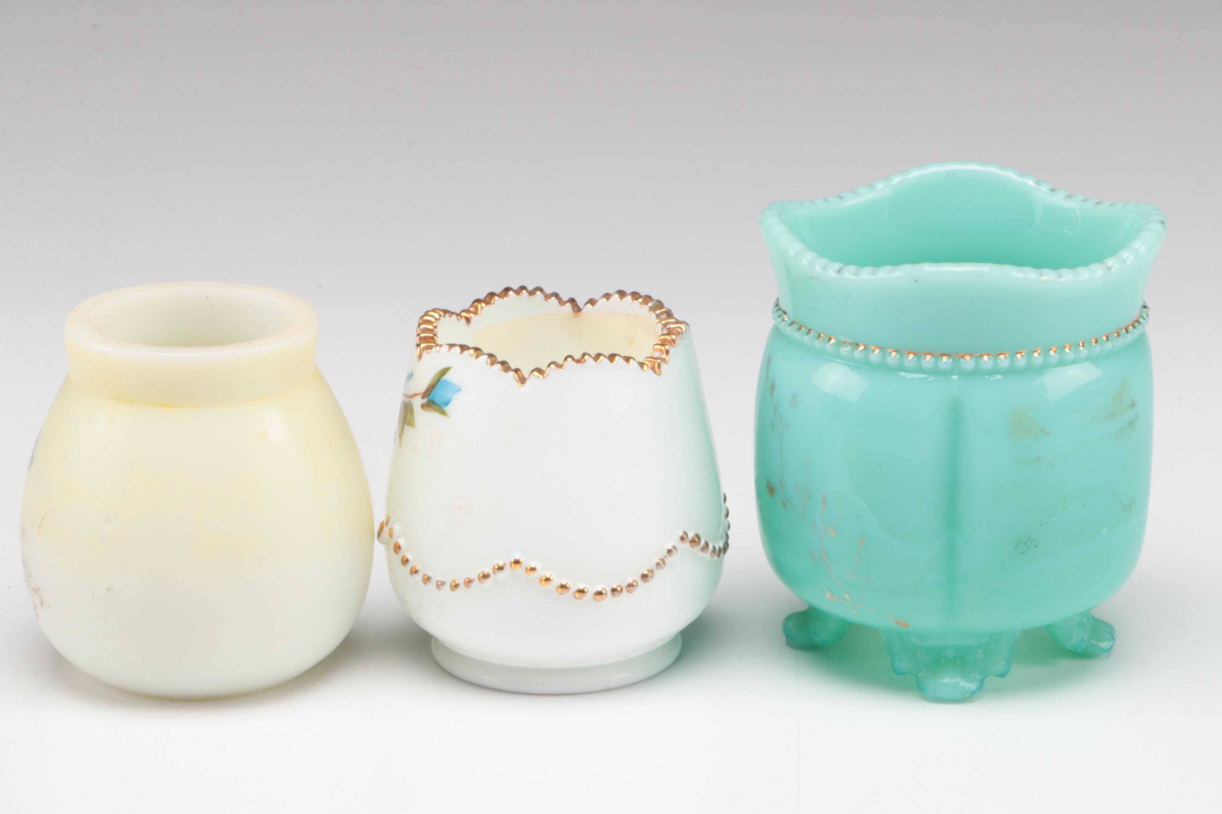 Heisey "Beaded Swag" and Other Glass Toothpick Holders